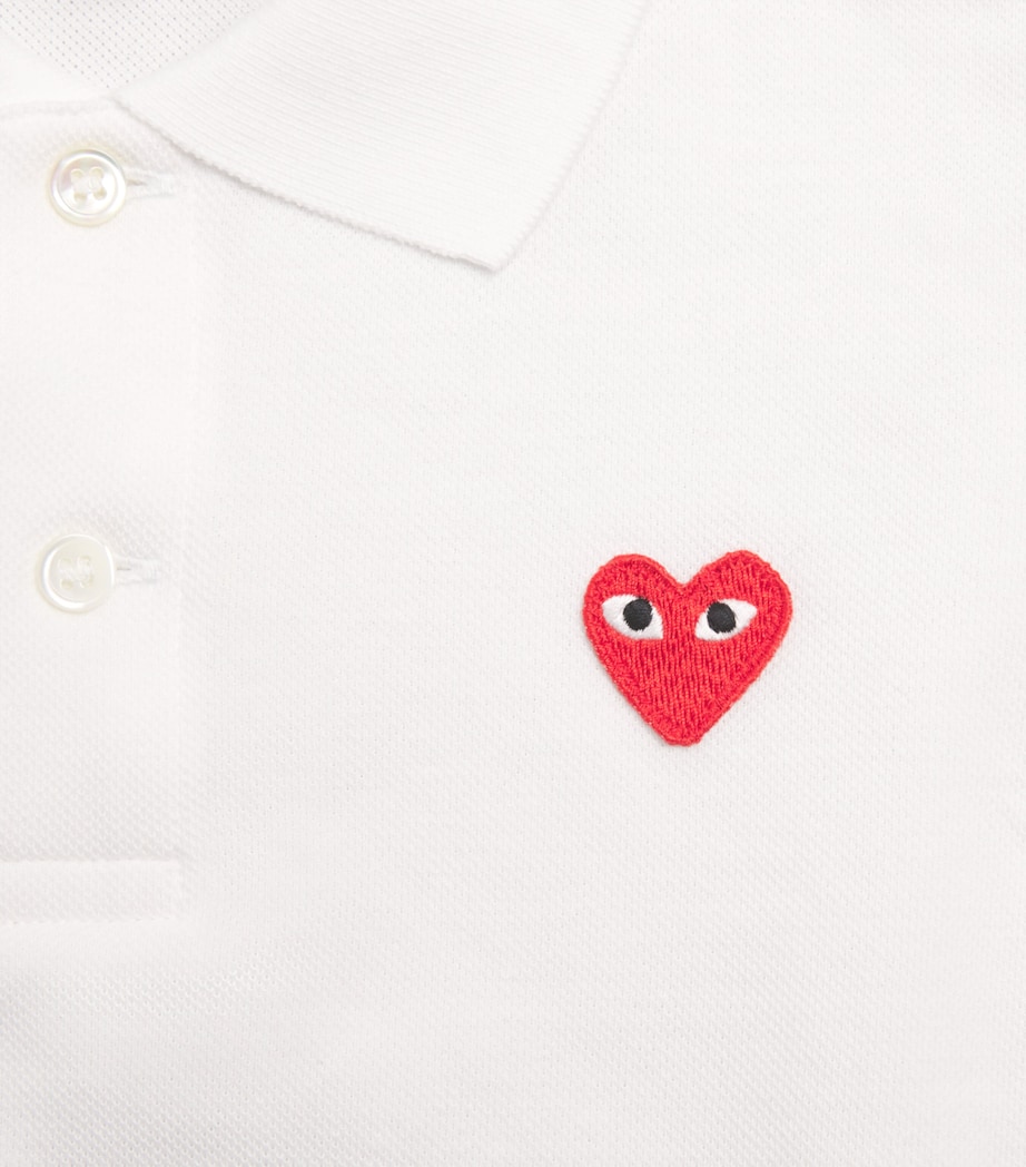 Comme Des Garçons Cotton Heart Logo Polo Shirt (2-6 Years) Image 3