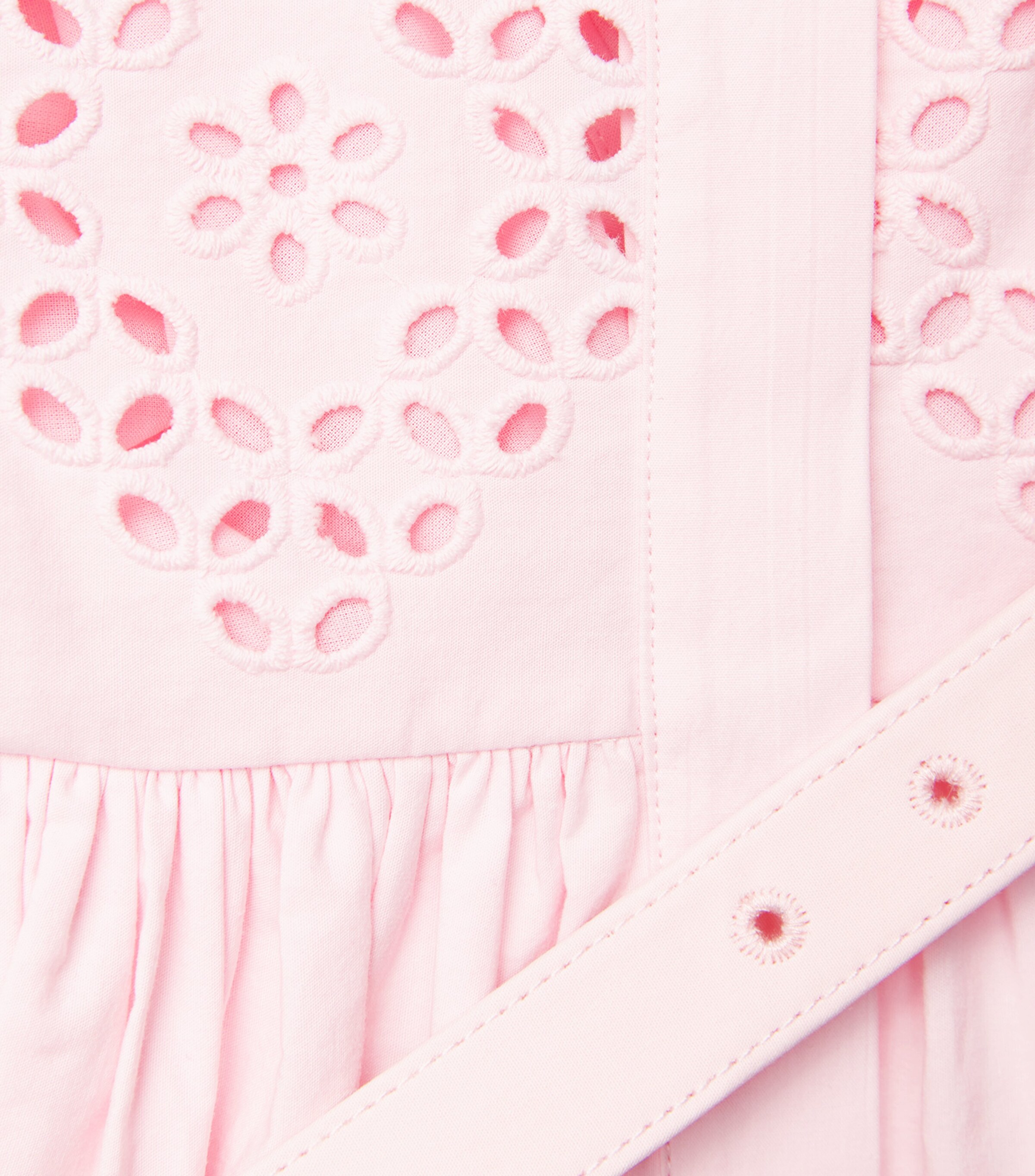 Broderie Anglaise Belted Mini Dress PINK Image 5