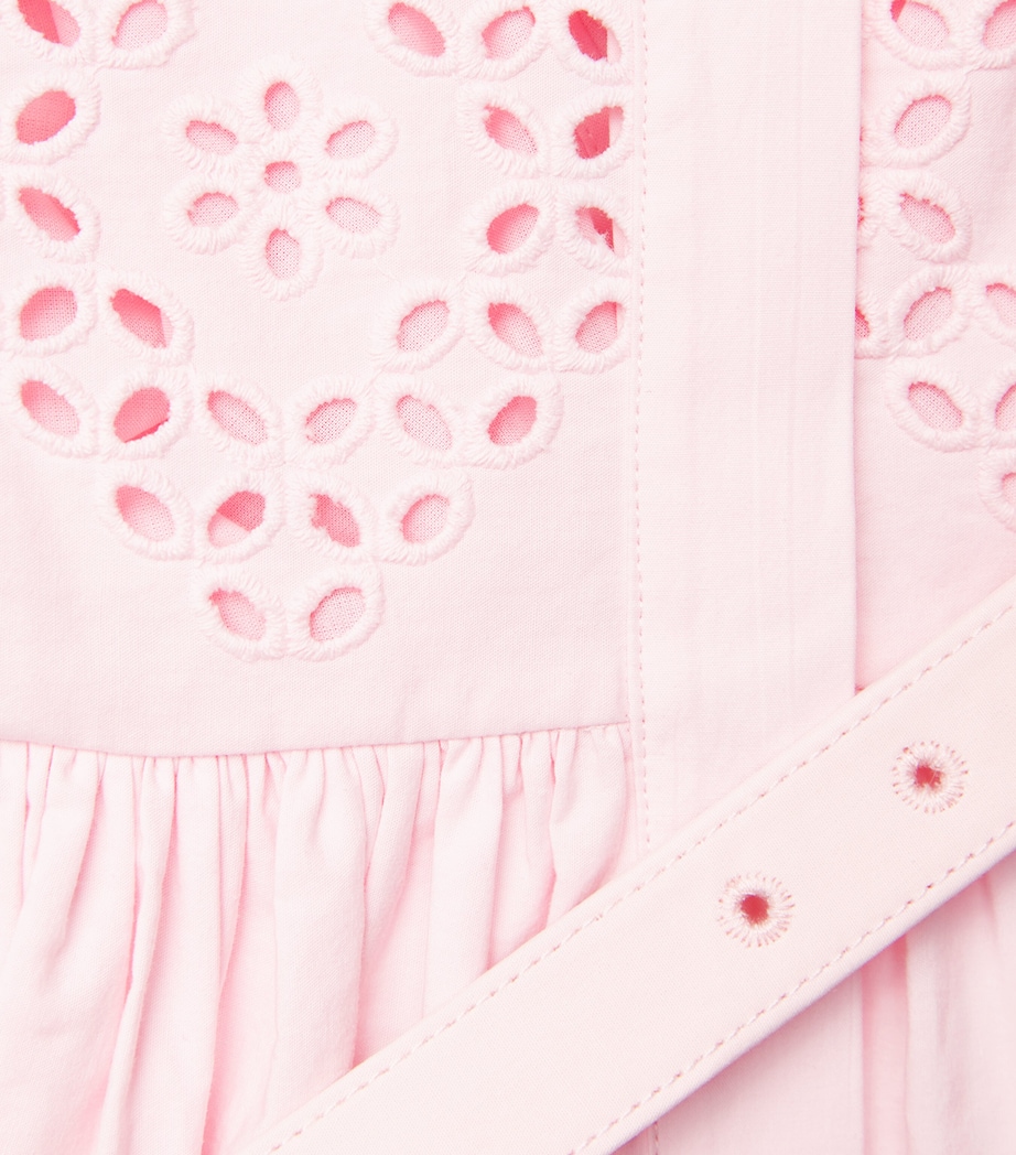 Broderie Anglaise Belted Mini Dress PINK Image 5