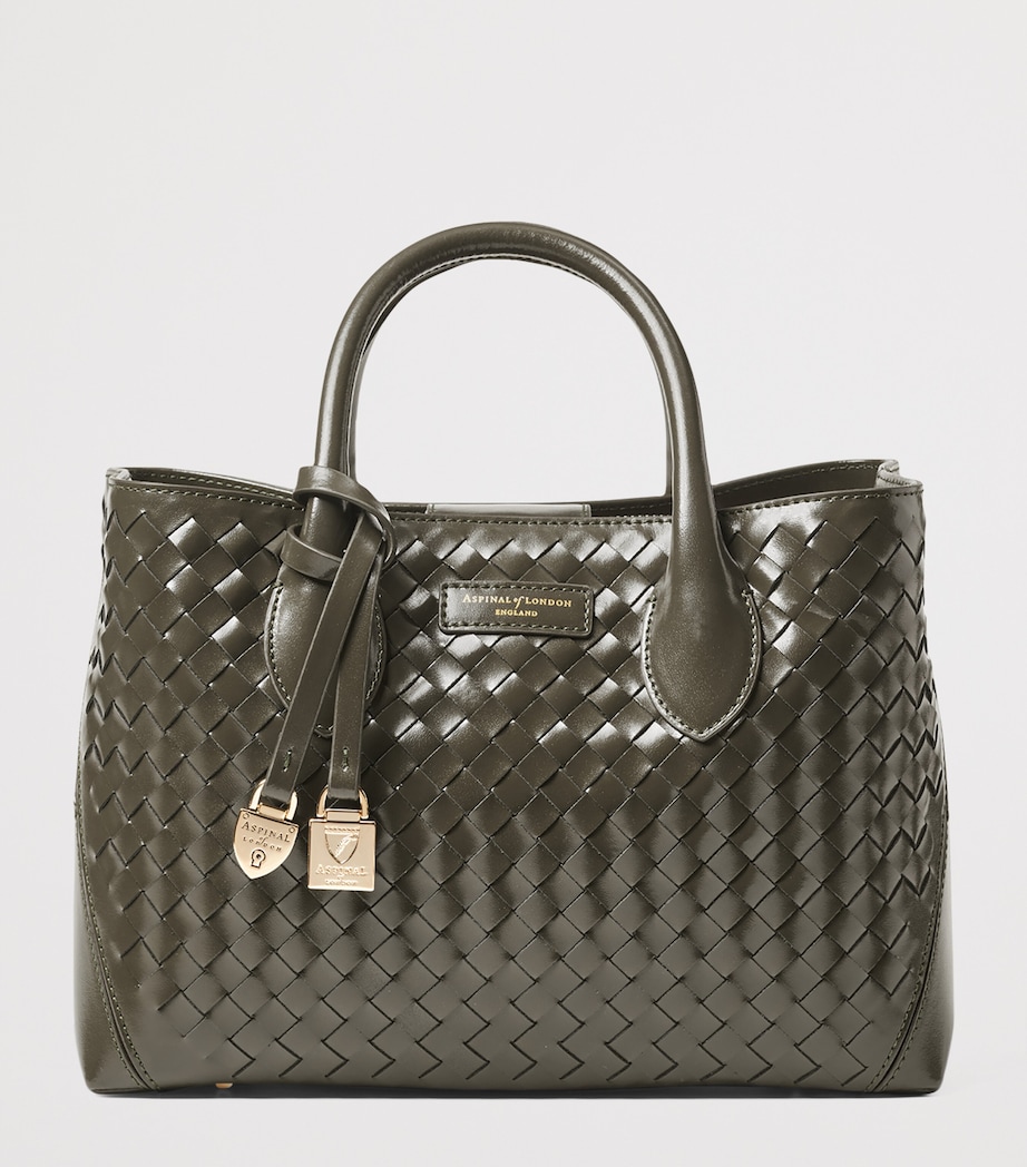 Midi Leather London Tote Bag EVERGREEN Image 2