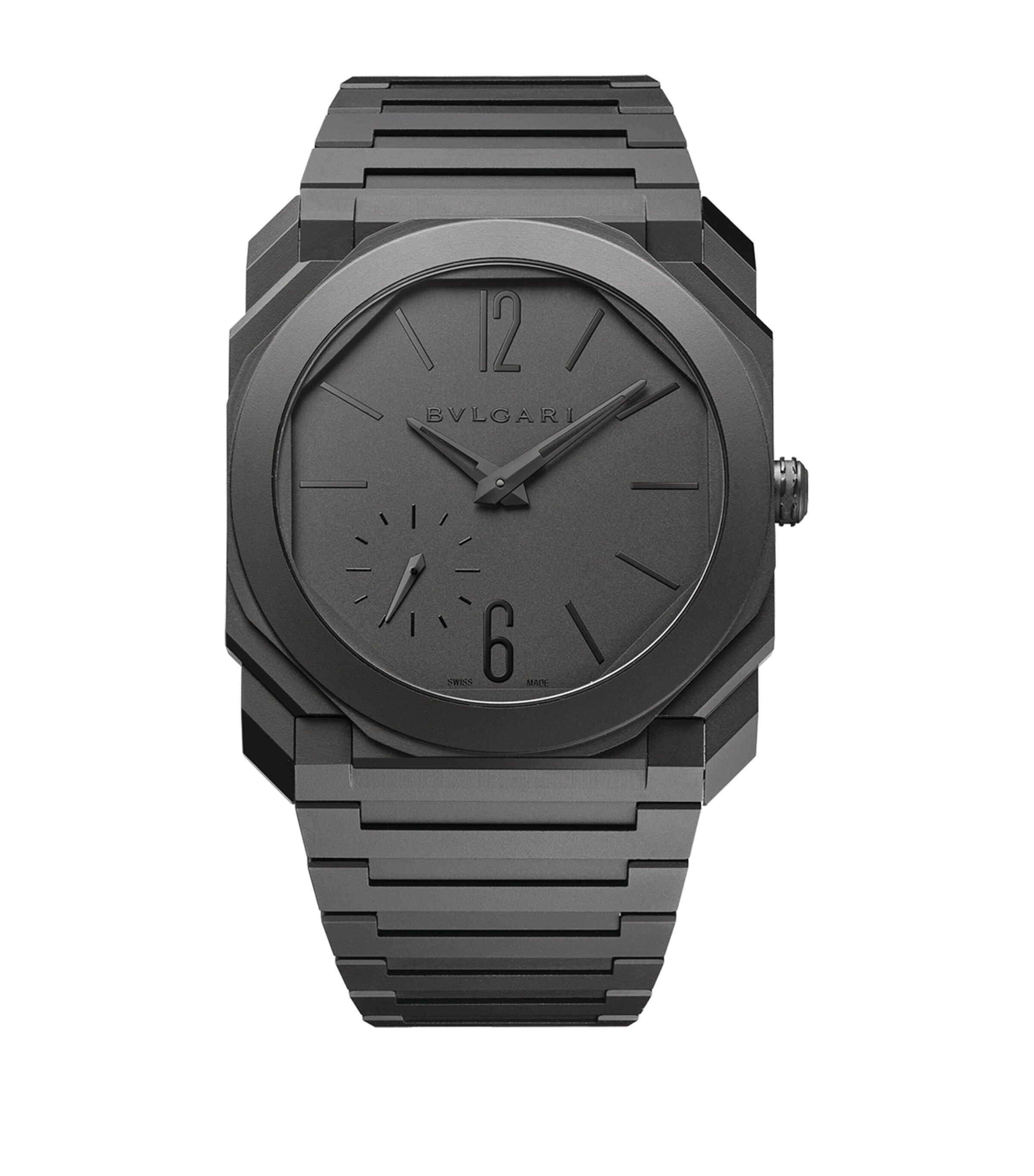 Bvlgari Ceramic Octo Finissimo Watch In Black