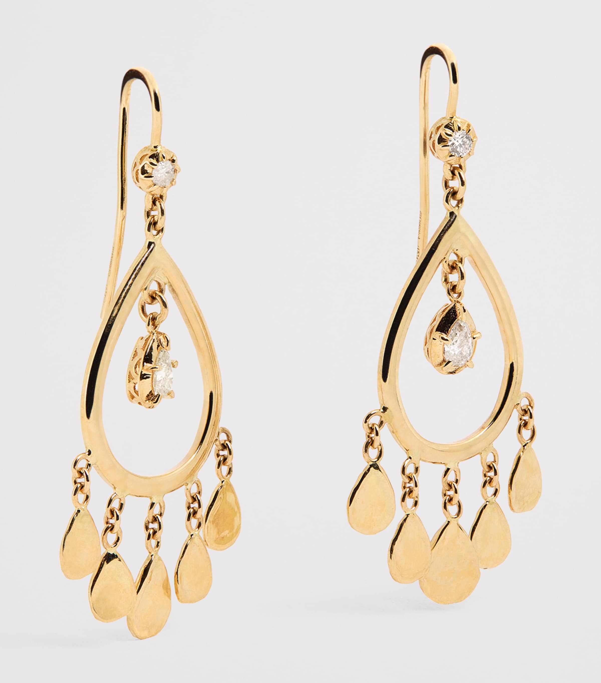 Yellow Gold and Diamond Sophia Shaker Earrings YELLOW GOLD Image 3