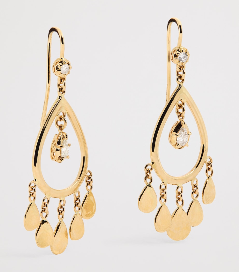 Yellow Gold and Diamond Sophia Shaker Earrings YELLOW GOLD Image 3