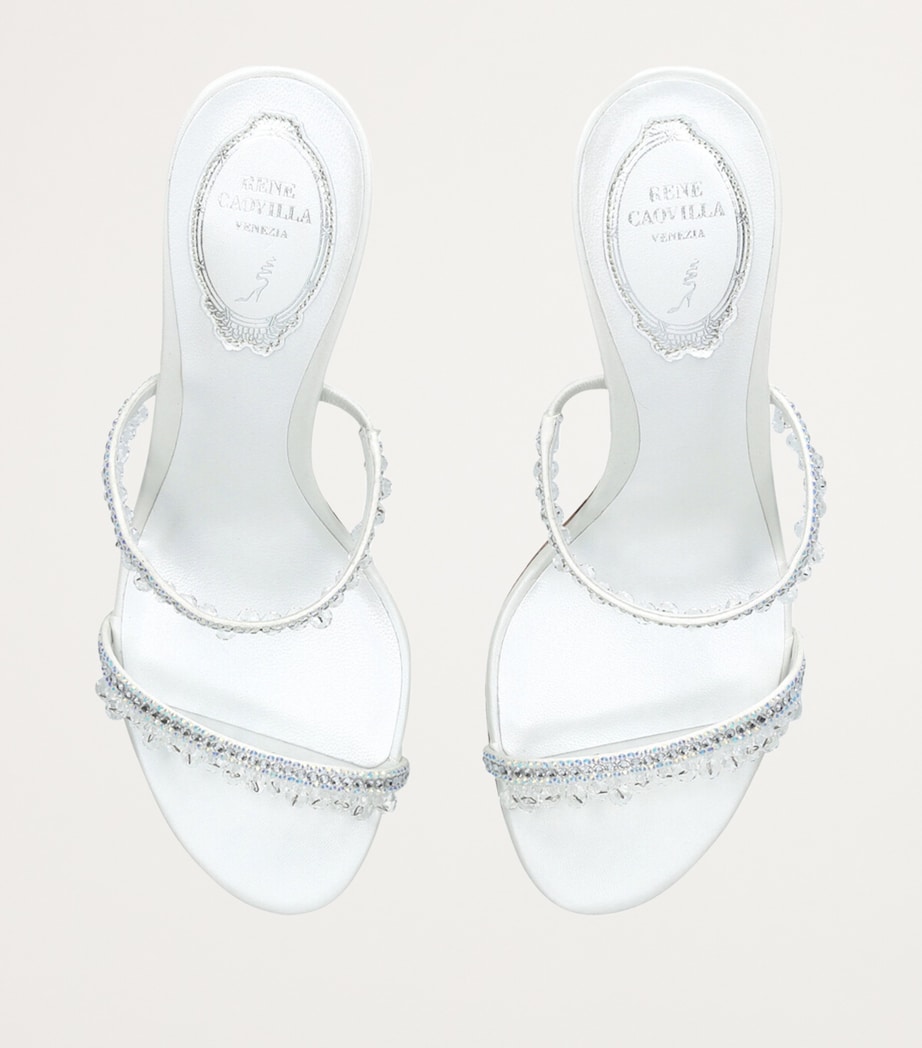 Embellished Chandelier Mules 80 WHITE Image 4