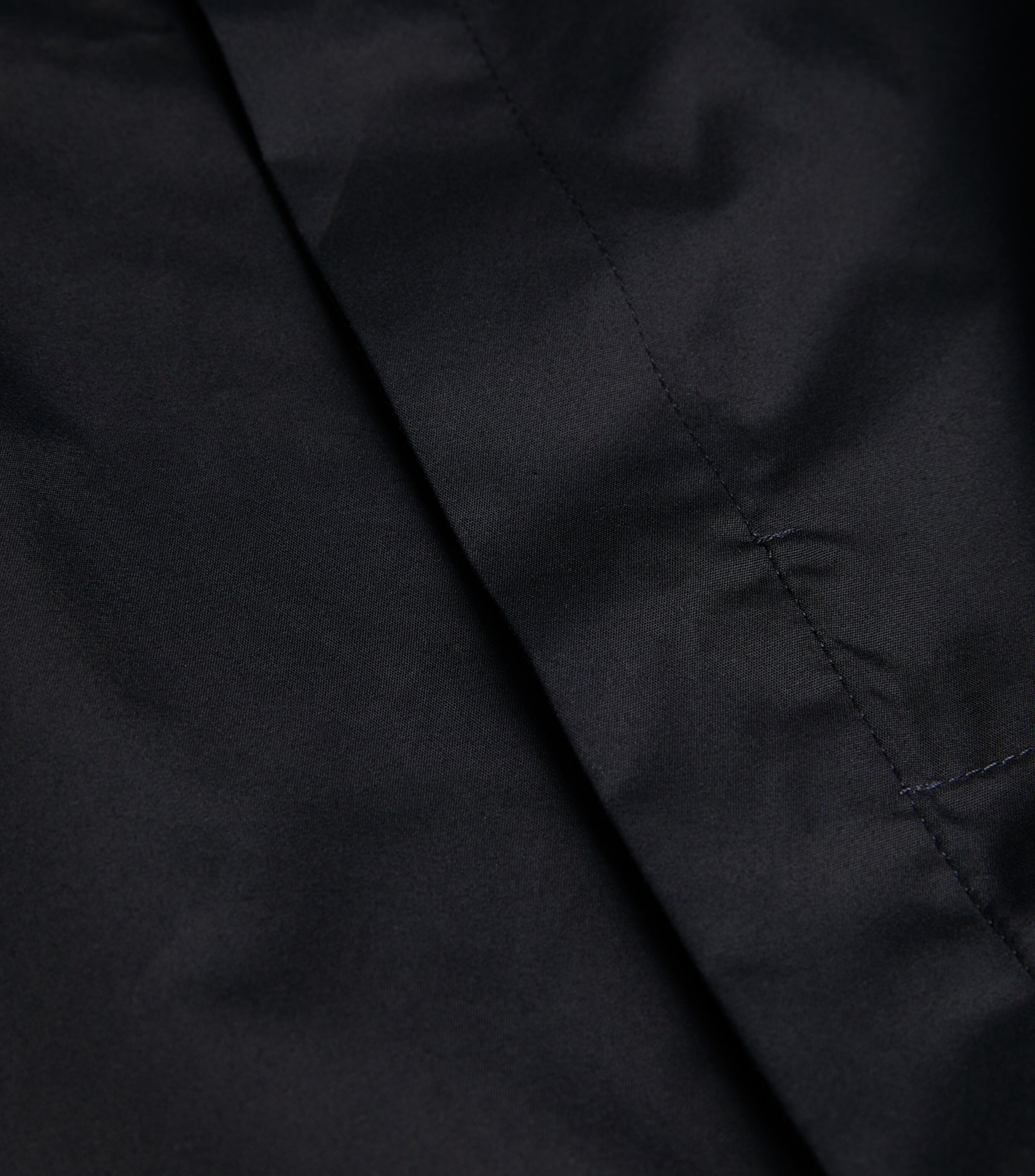 Cotton Wide Double Stand-Collar Shirt BLACK Image 5