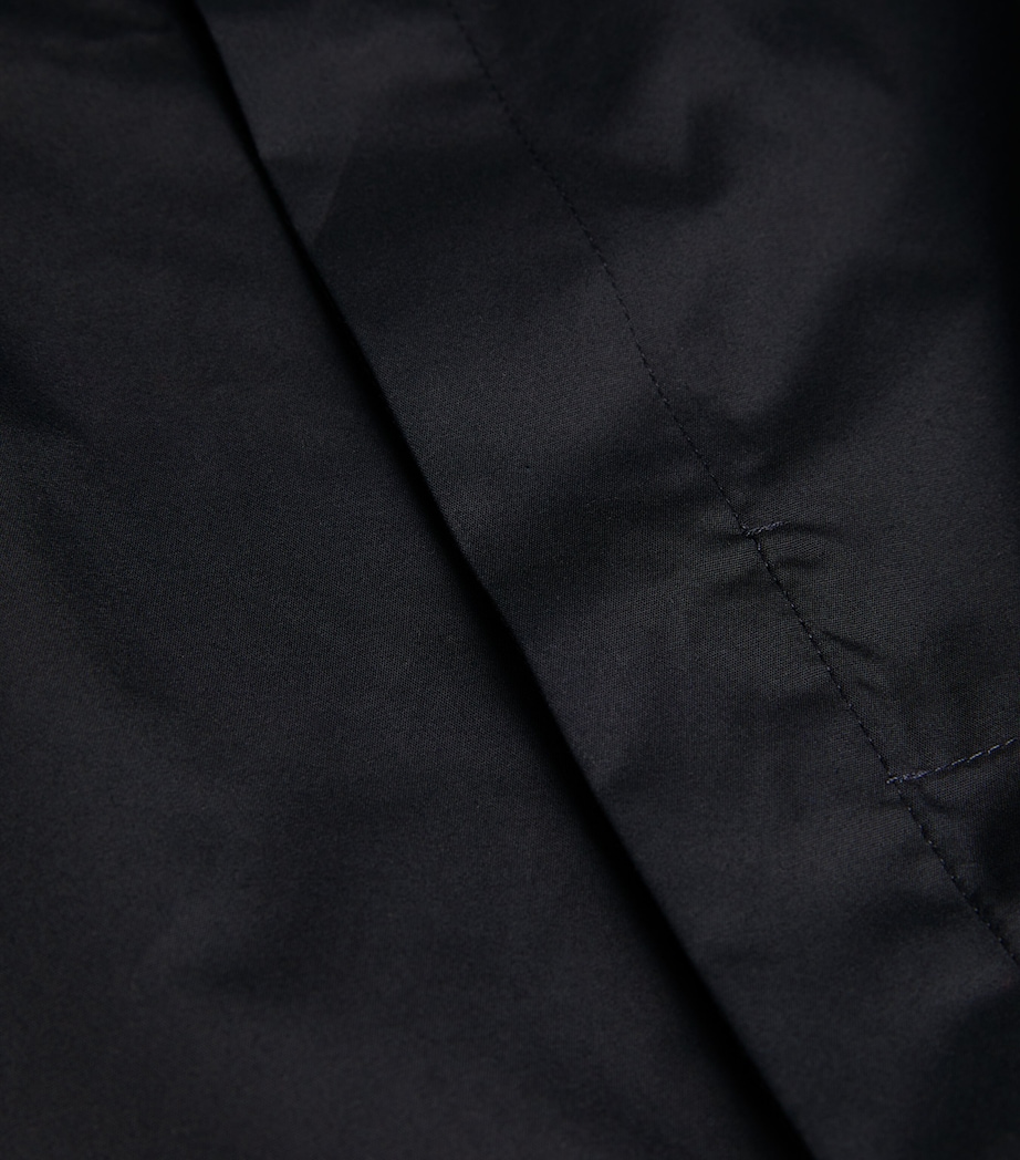 Cotton Wide Double Stand-Collar Shirt BLACK Image 5