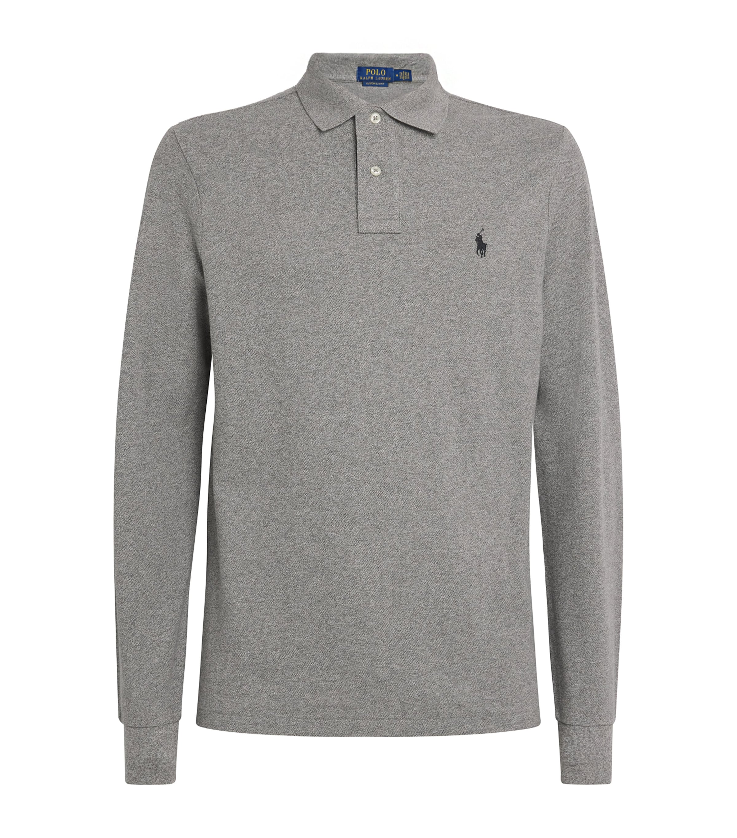 Polo Ralph Lauren Mens Long-Sleeved Polo Shirt Cant Heather Image 1