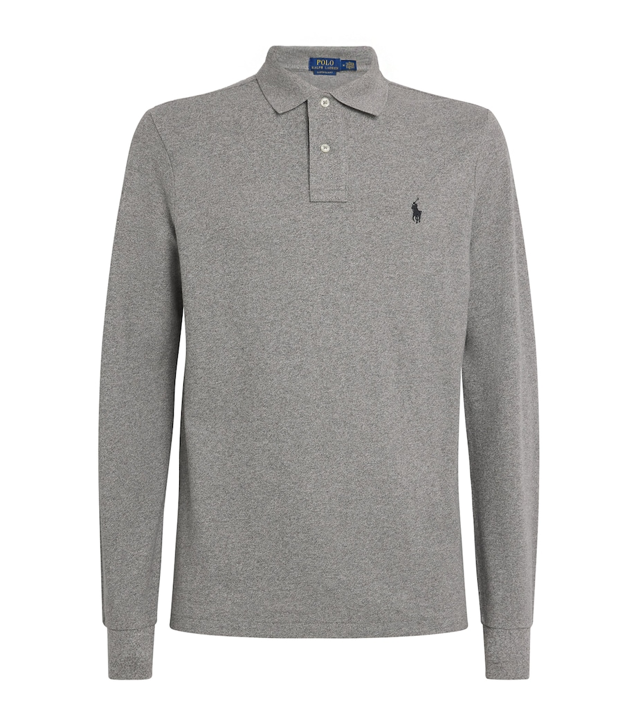 Polo Ralph Lauren Mens Long-Sleeved Polo Shirt Cant Heather Image 1