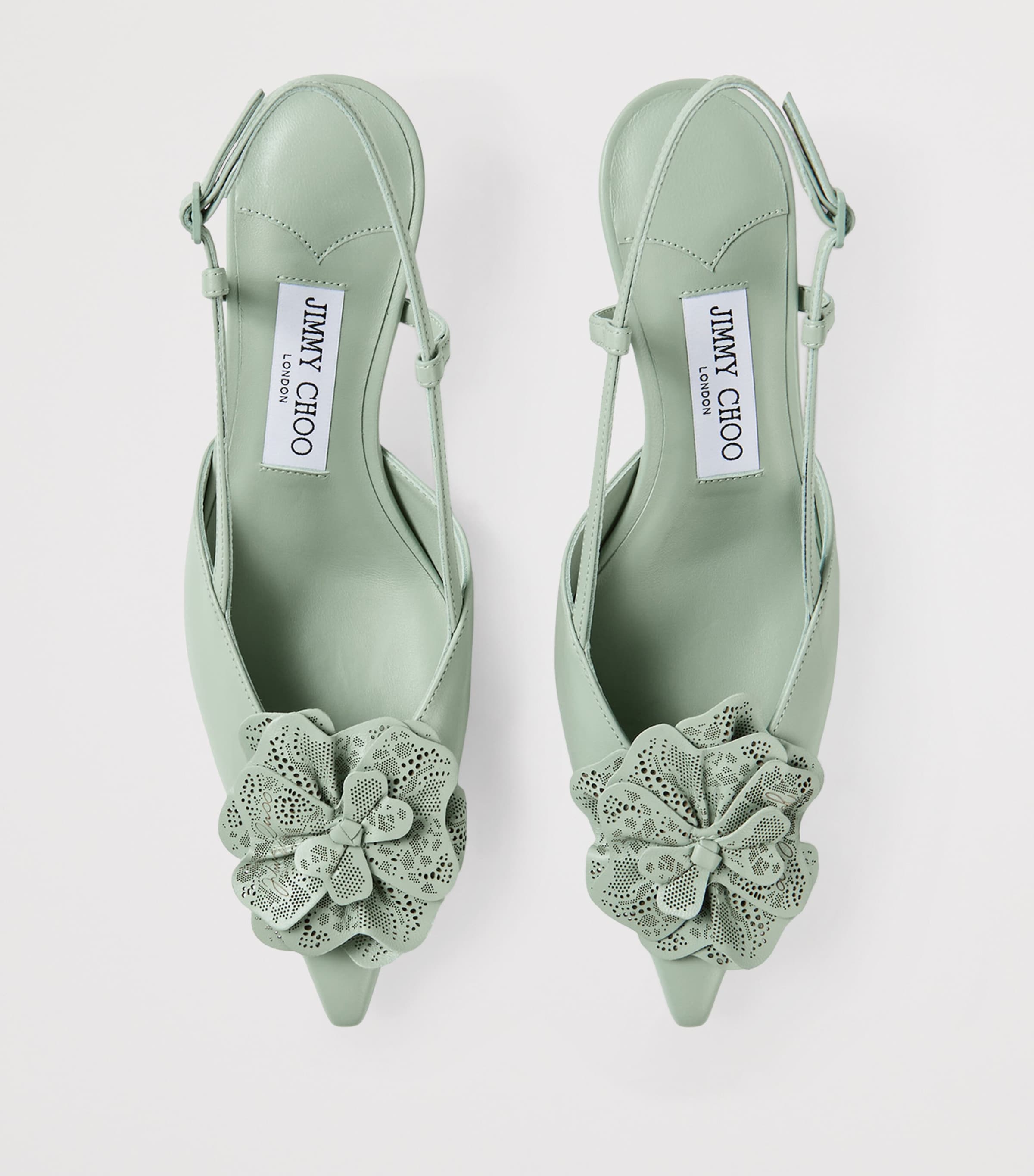 Mimmi 50 Leather Slingback Mules VERDE/VERDE Image 3