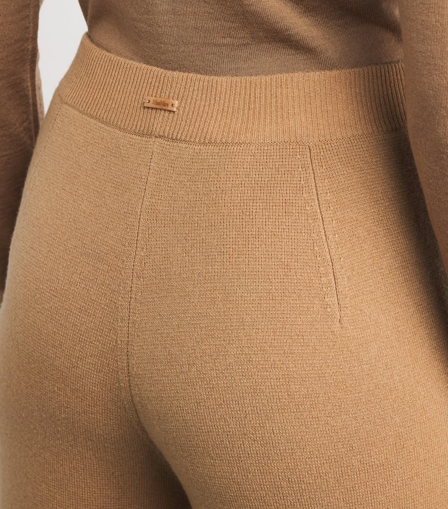 Wool-Cashmere Wide-Leg Trousers CAMEL Image 6