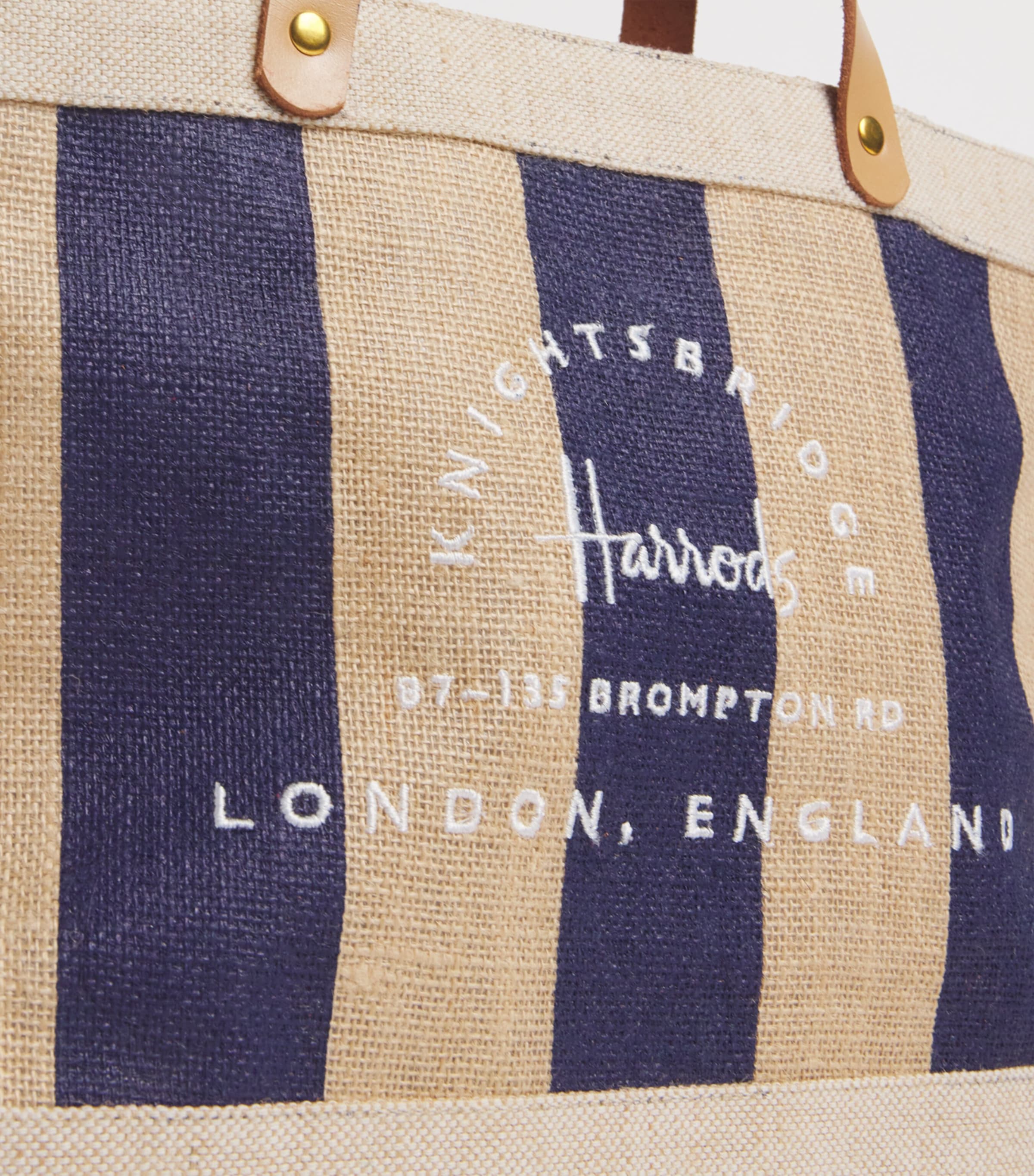 Small Canvas Stripe Knightsbridge Shopper Bag BLUE Image 4