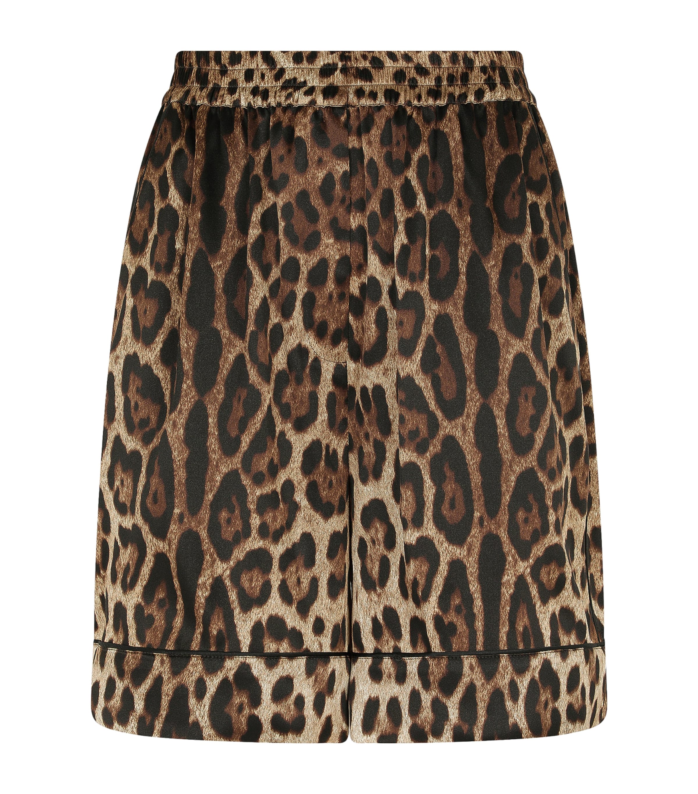 Dolce & Gabbana Leopard-print Silk-twill Shorts