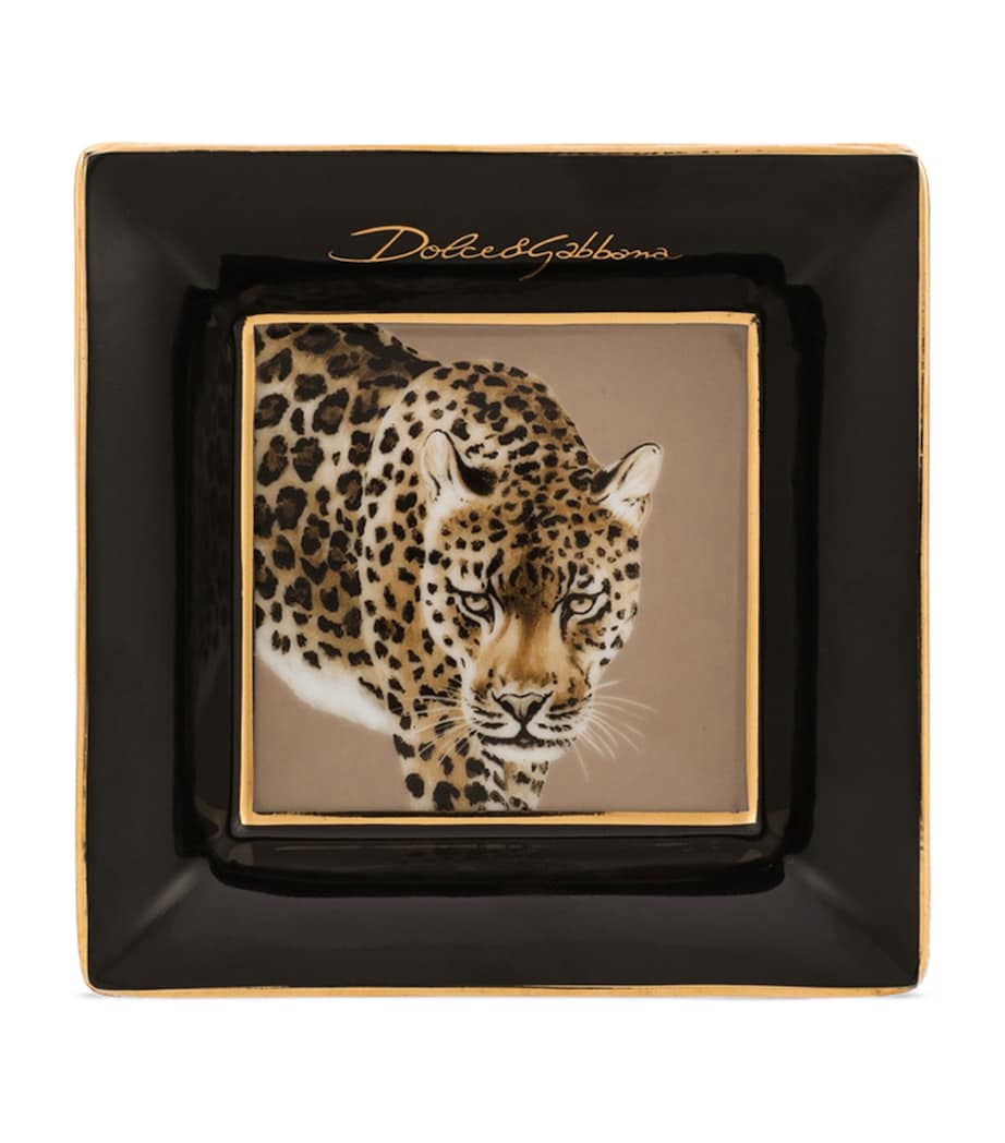 Set of 3 Porcelain Leopard Decorative Square Plates (10cm) UL001-LEOPARDO Image 5