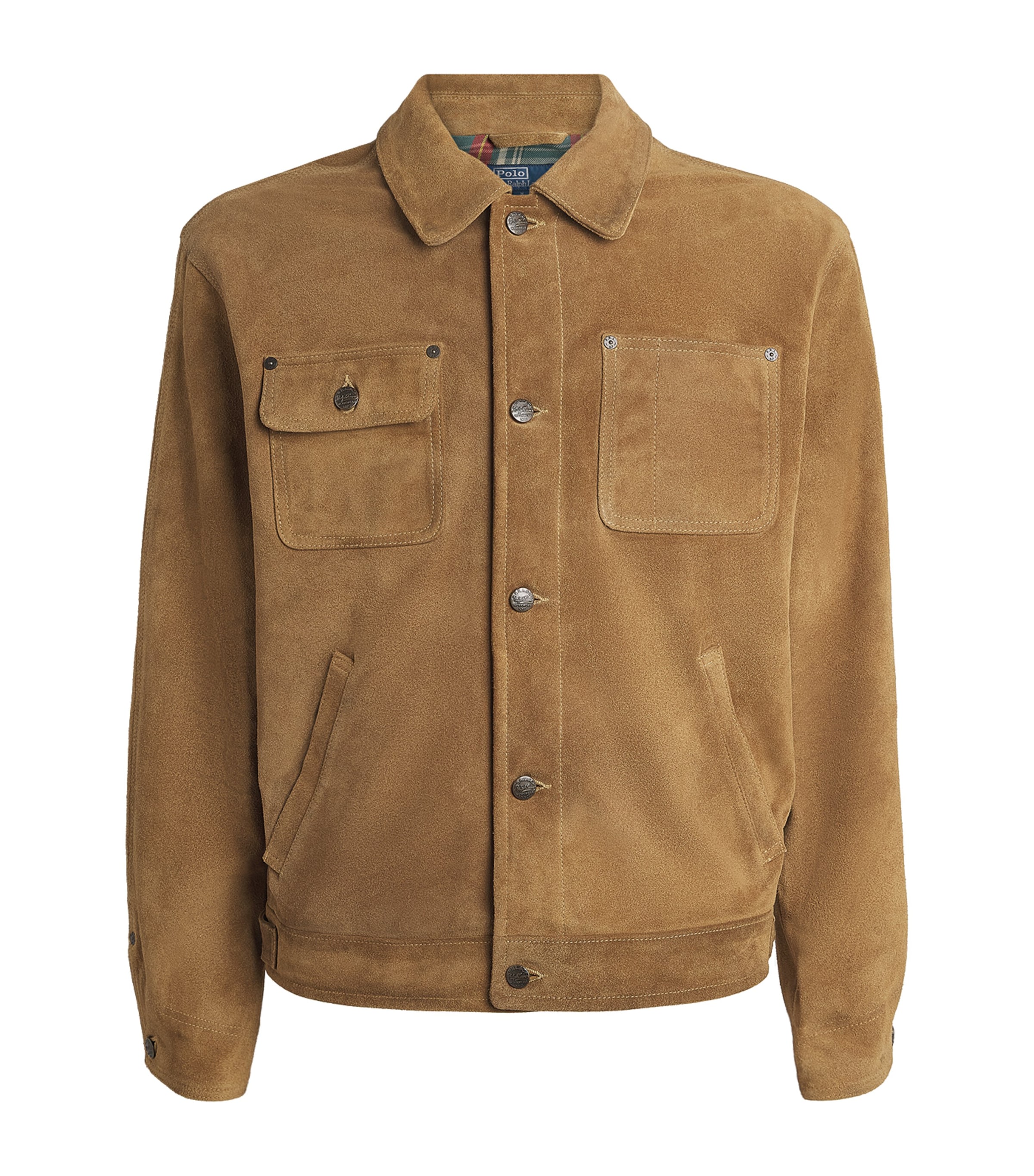Polo Ralph Lauren Mens Suede Field Jacket Beige Khaki Image 1