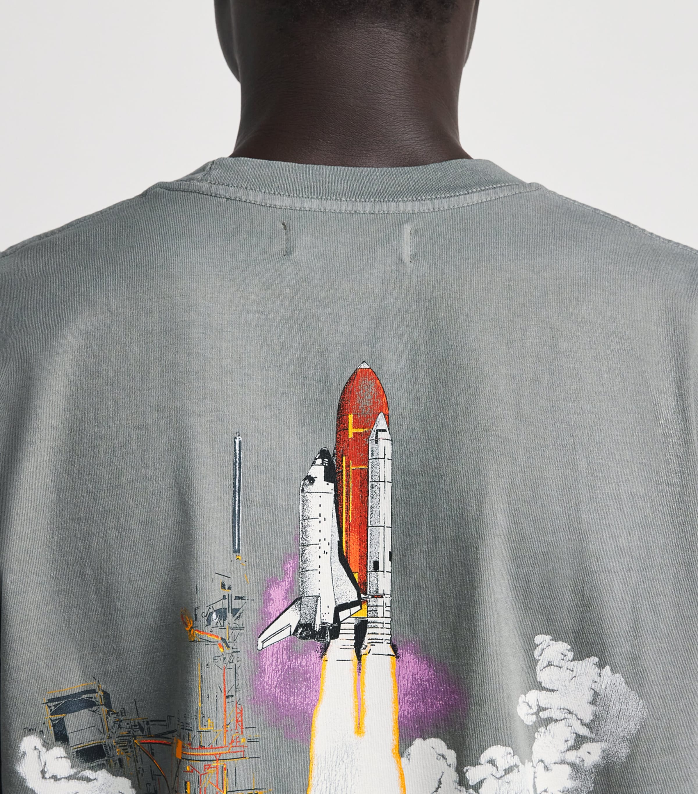 Cherry Los Angeles Mens Cotton Cape Canaveral T-Shirt Smoke Image 3