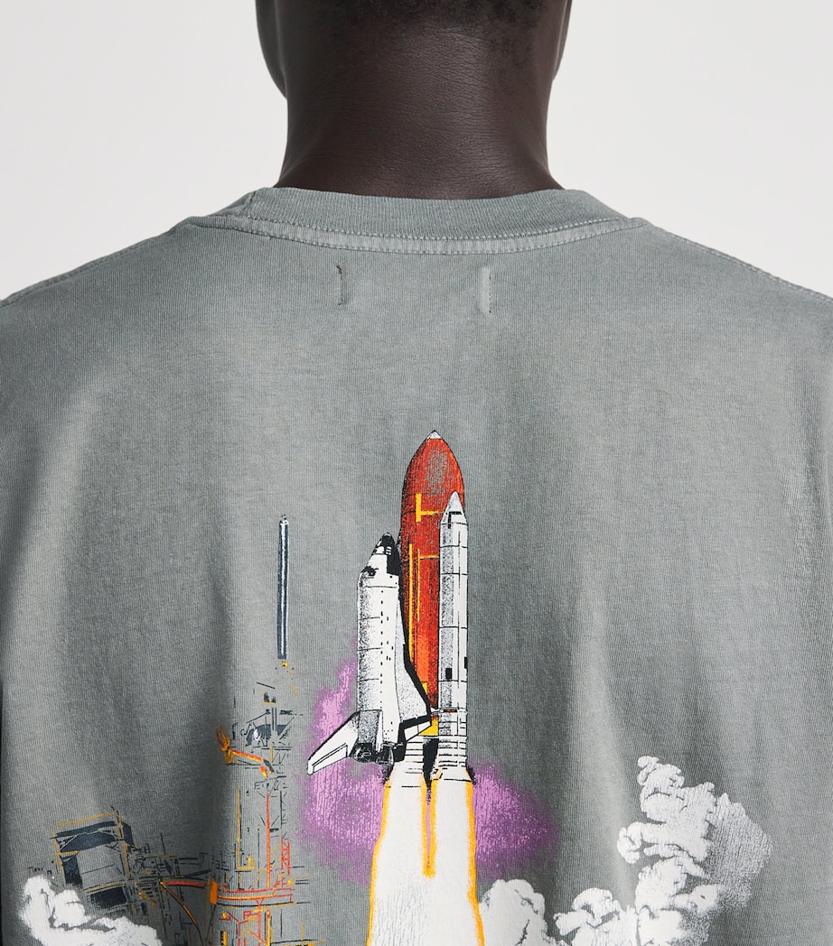 Cherry Los Angeles Mens Cotton Cape Canaveral T-Shirt Smoke Image 3