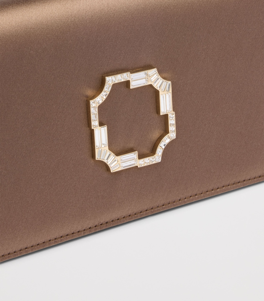 Malone Souliers Satin Vivien Clutch Bag Taupe Image 6