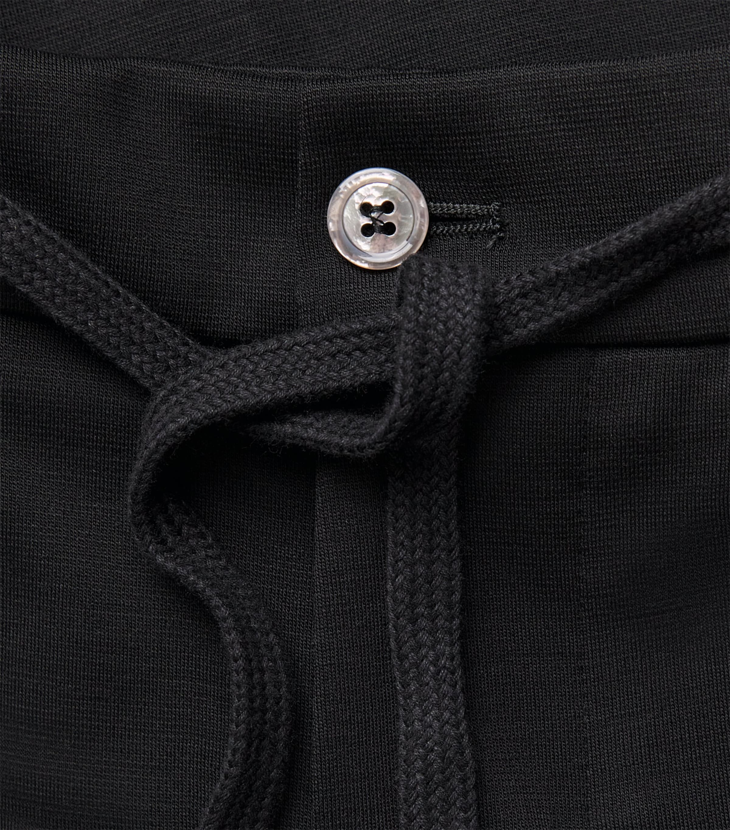 Virgin Wool-Blend Drawstring Trousers 08-BLACK Image 2