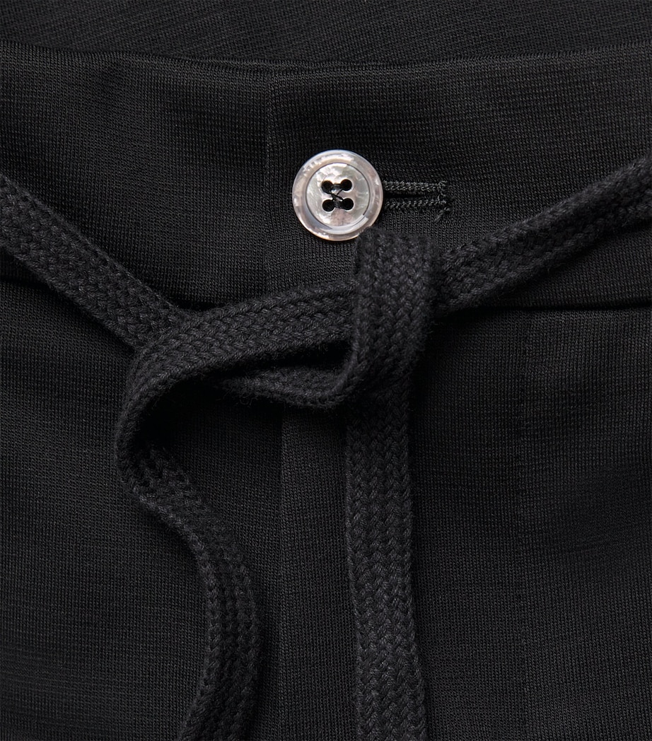 Virgin Wool-Blend Drawstring Trousers 08-BLACK Image 2