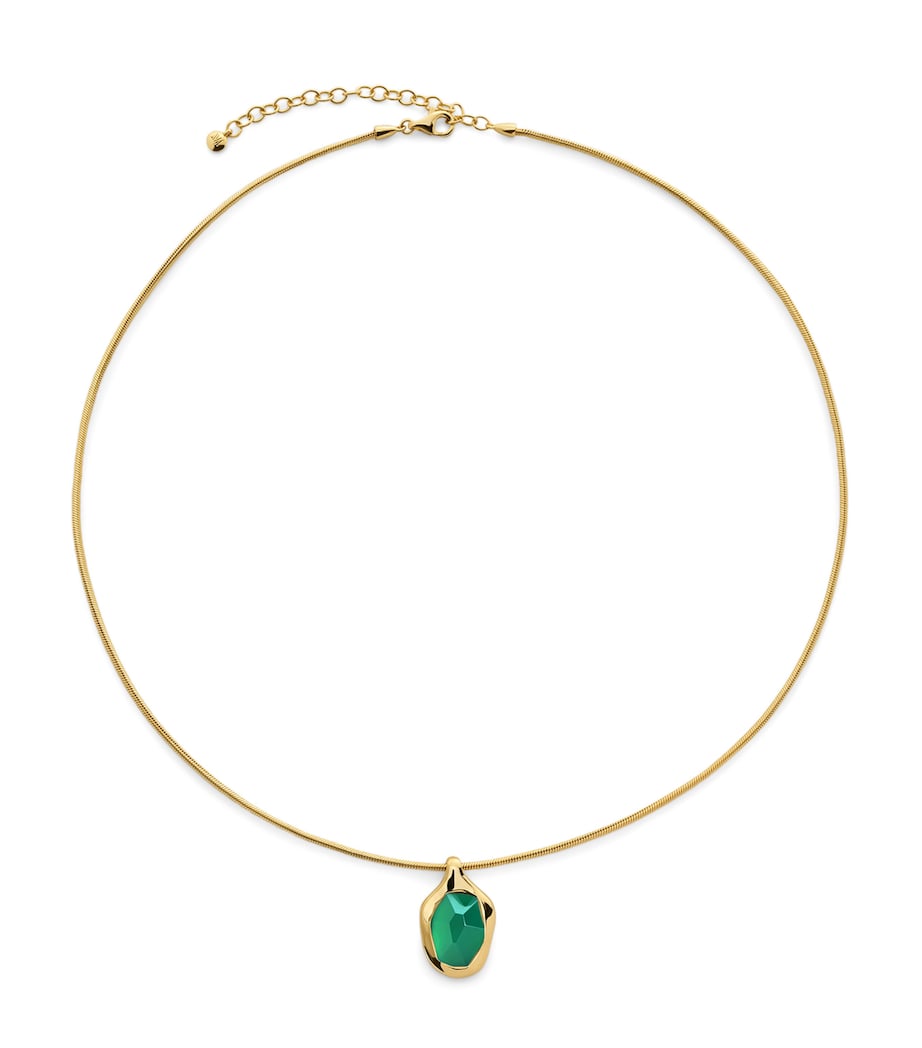 Monica Vinader Gold Vermeil and Onyx Odyssey Necklace Gold Vermeil Image 1