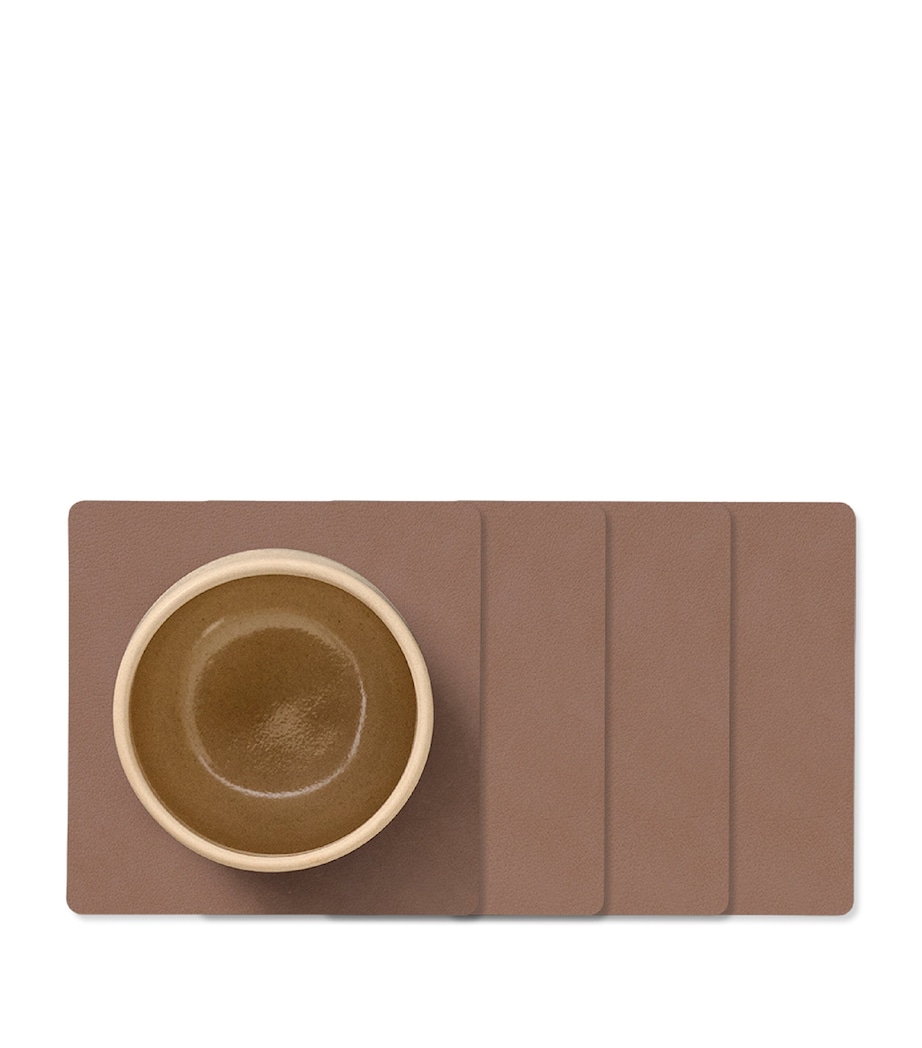 Square Nupo Coasters (Set of 4) TRUFFLE Image 1