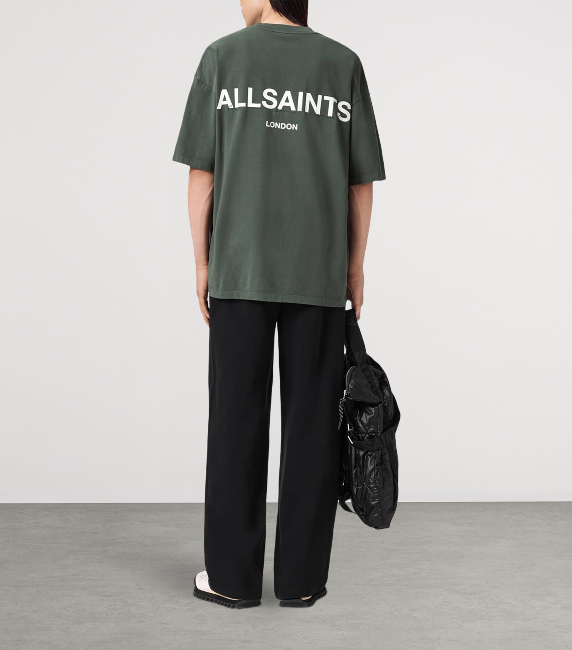 Organic Cotton Logo Print Halcyon T-Shirt GARNET GREEN Image 4