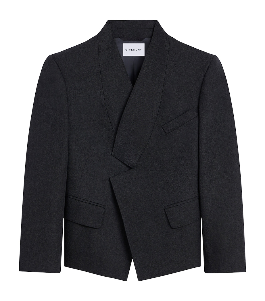 Givenchy Womens Wool Reverse Lapel Blazer Image 1