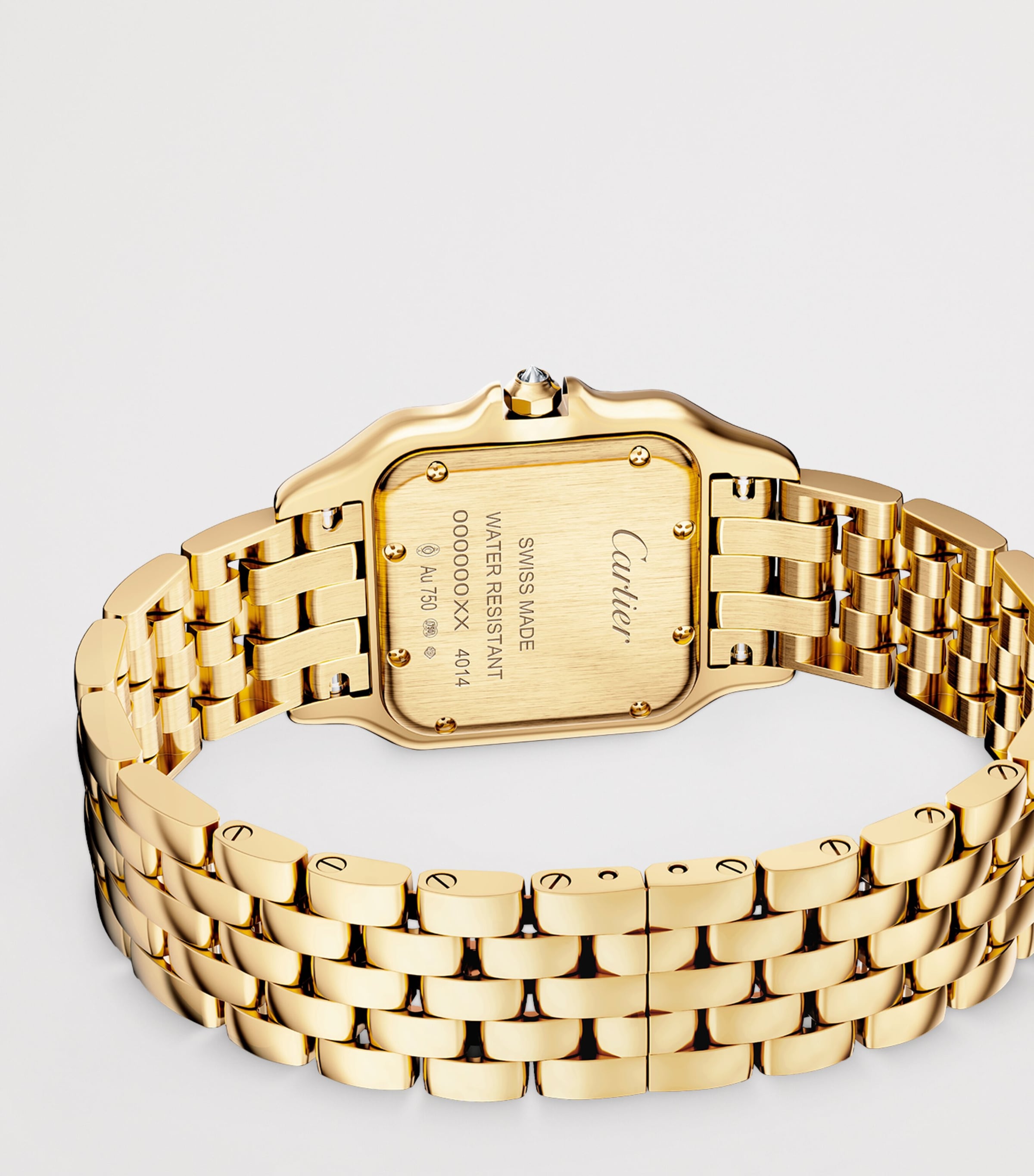 Cartier Medium Yellow Gold and Diamond Panthère de Cartier Watch Silvered Image 4