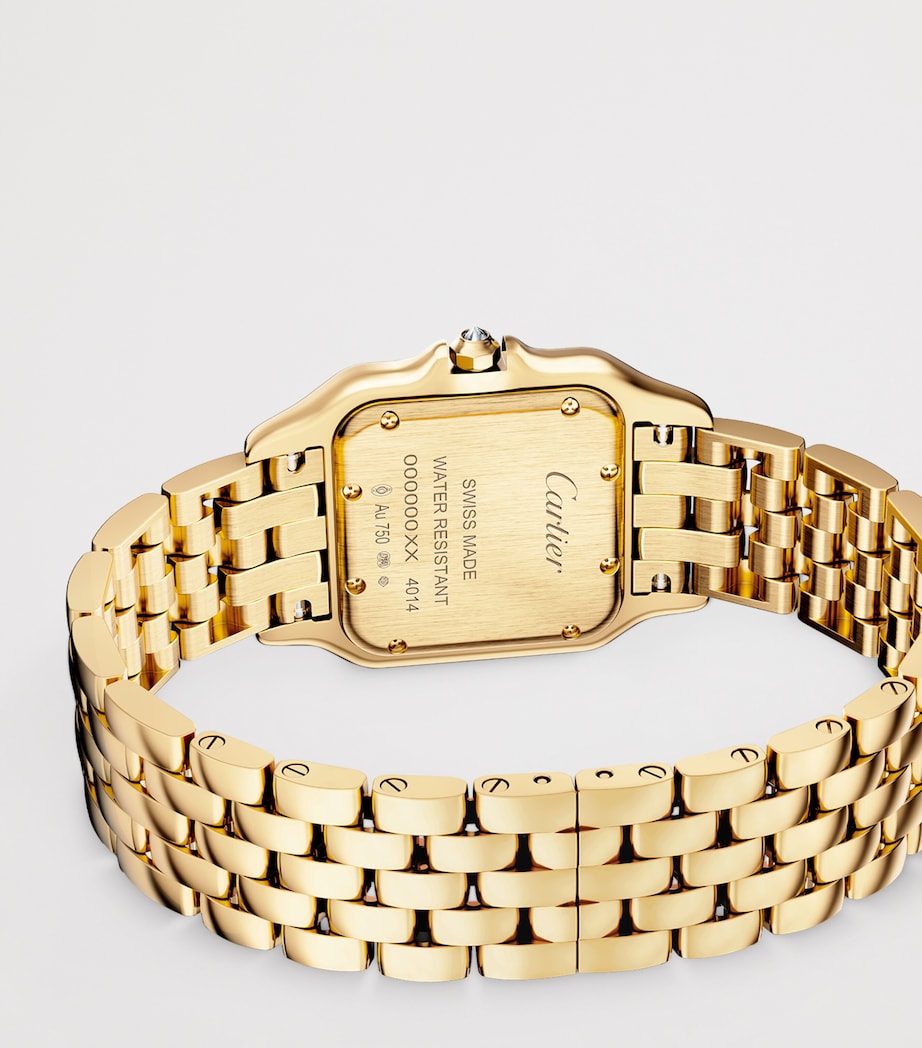 Cartier Medium Yellow Gold and Diamond Panthère de Cartier Watch Silvered Image 4