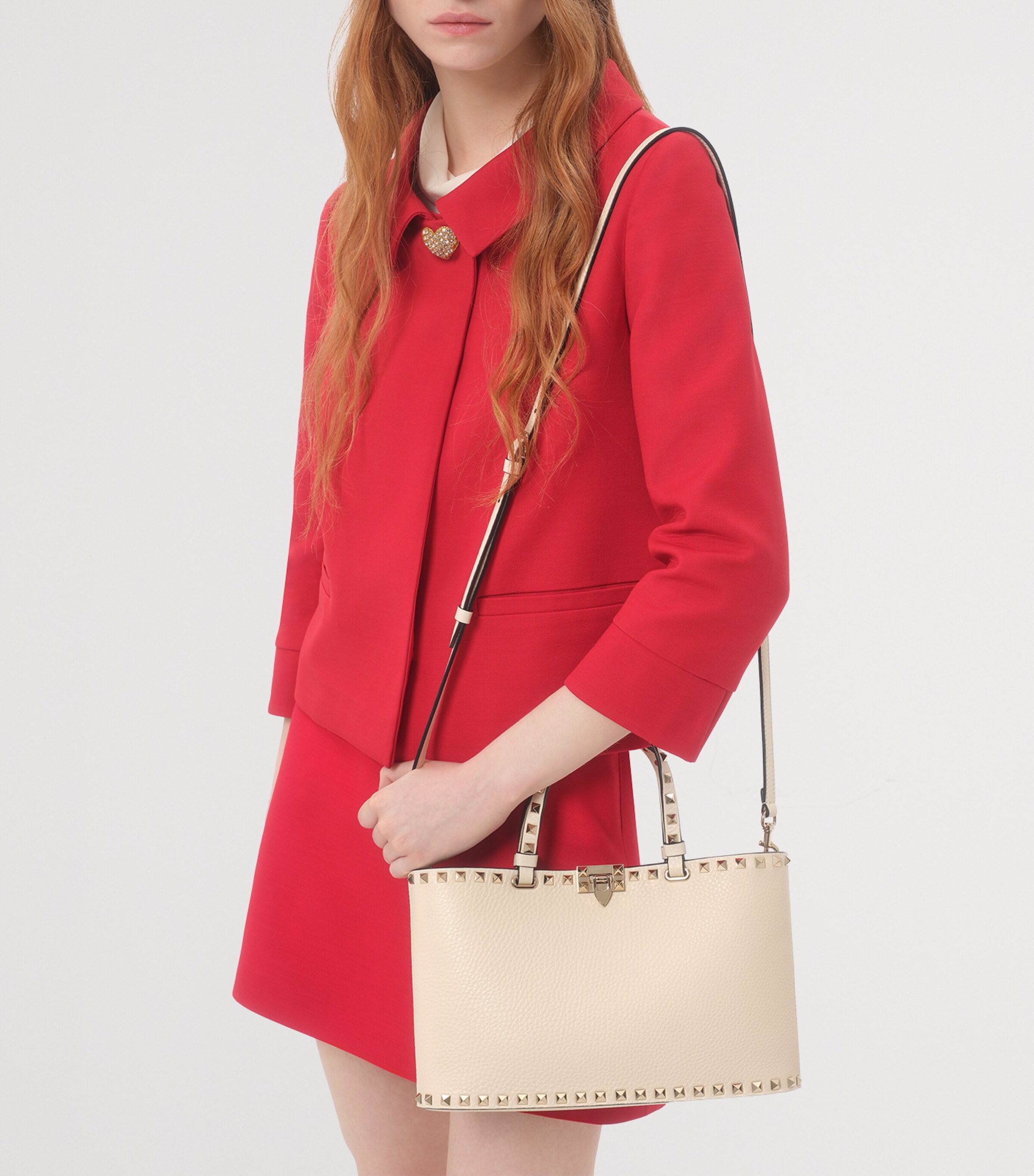 Valentino Garavani Small Leather Rockstud Cross-Body Bag Image 2