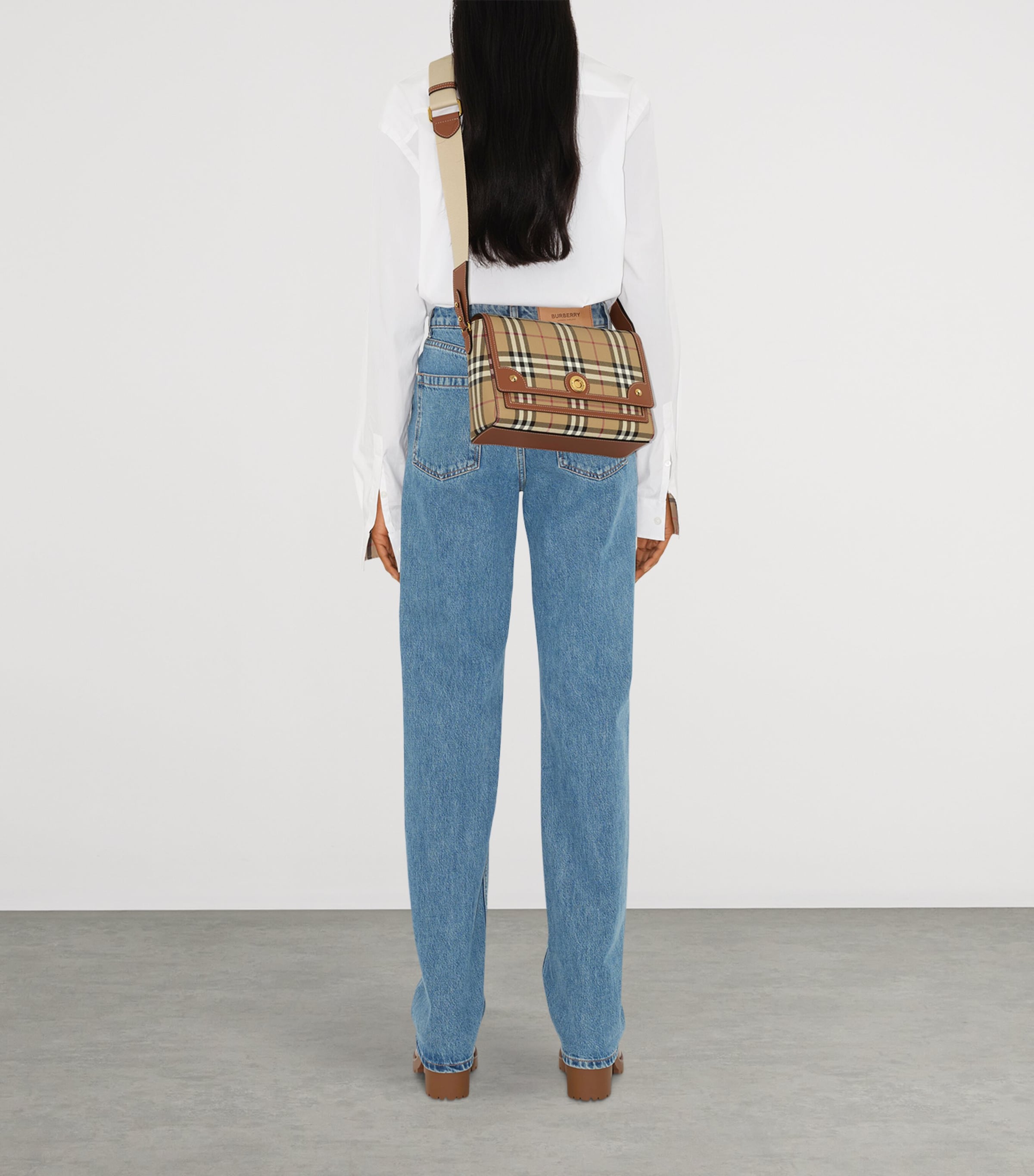 Check Note Cross-Body Bag VNTG CHK/BRIAR BROWN Image 2