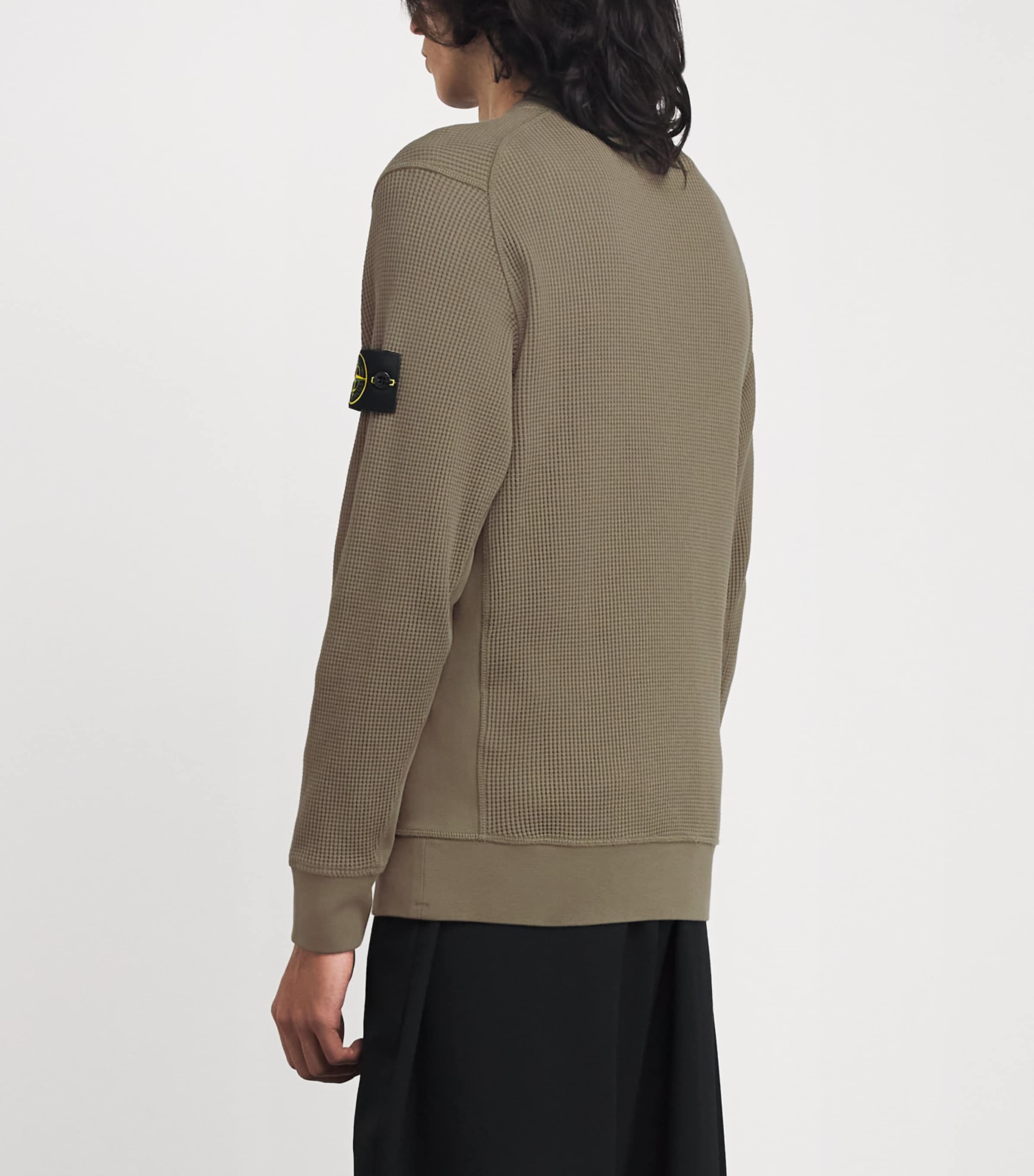 Cotton Waffle-Knit Sweater V005G Image 4