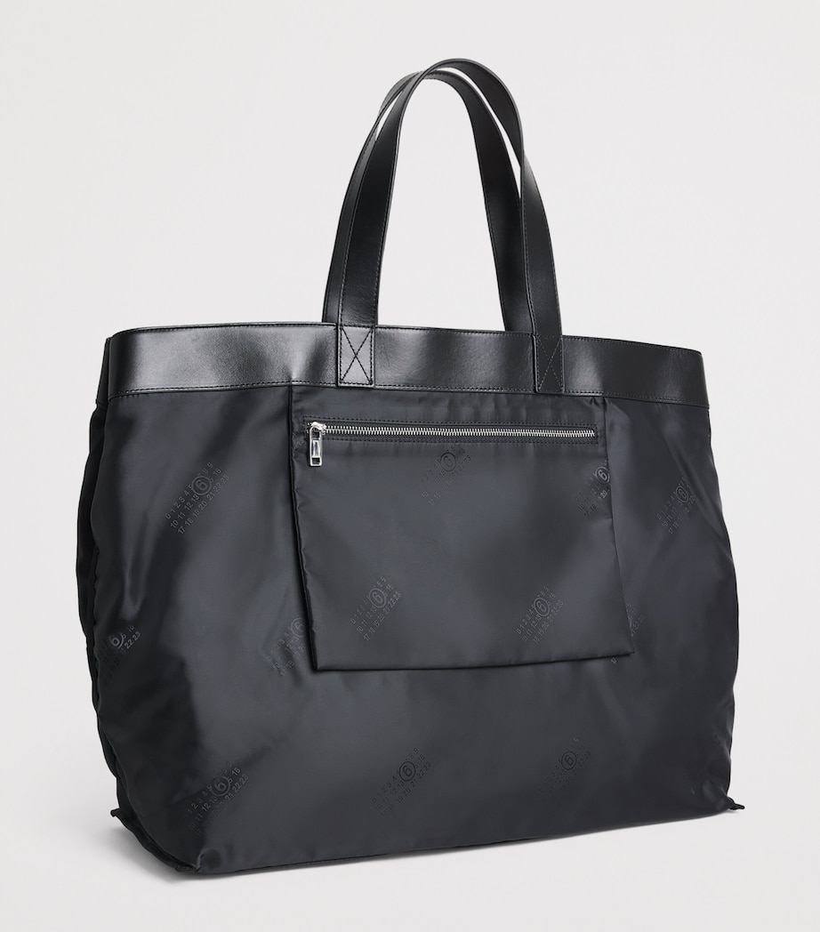 Calfskin-Trim Reverse Tote Bag HA751 Image 3