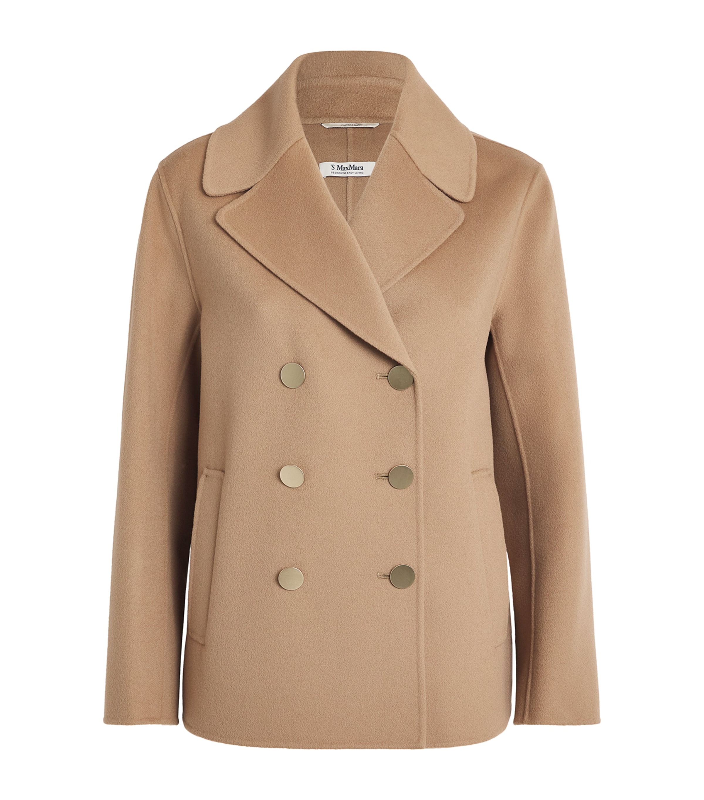 Max Mara Virgin Wool Jacket In Beige