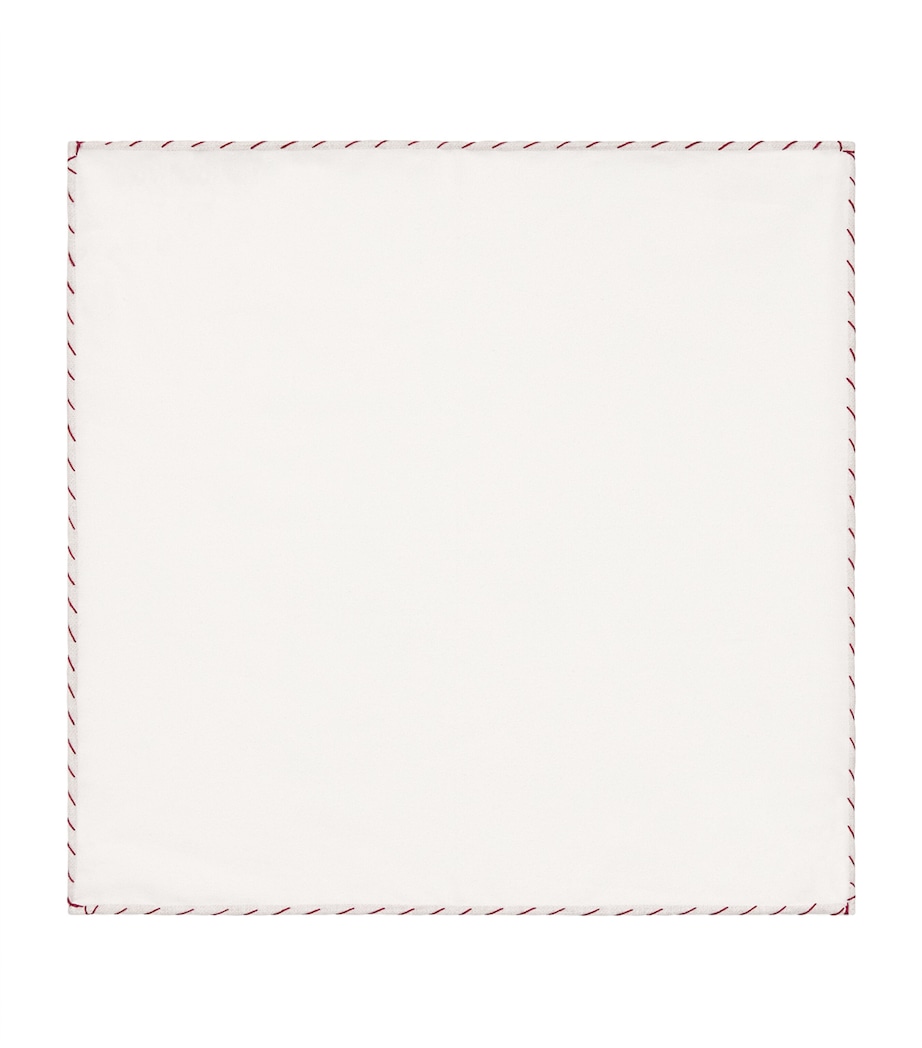 Cotton Pocket Square BIANCO, SABBIA E LAM Image 1