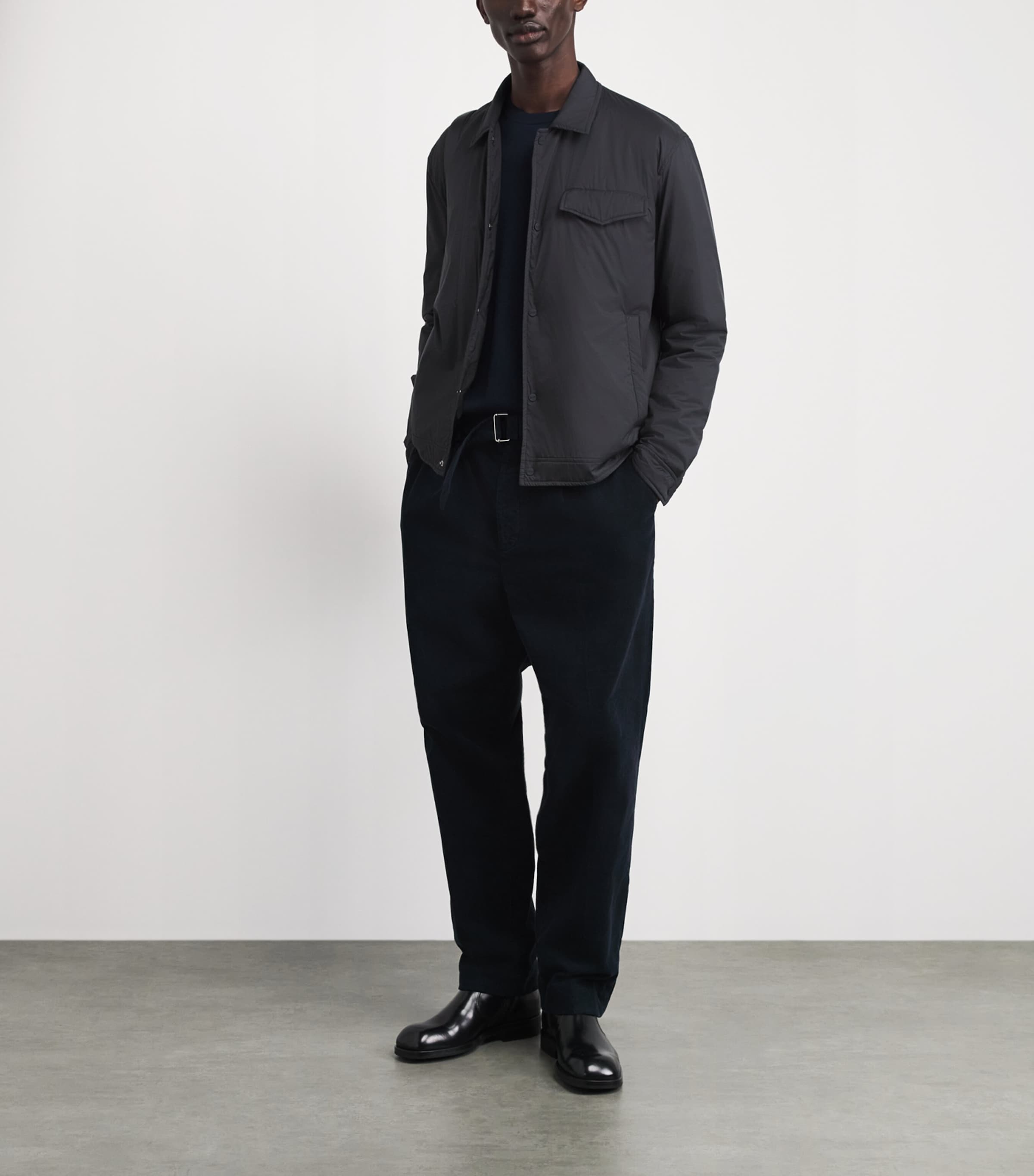 Chest-Pocket Bomber Jacket BLUE 9200 Image 2