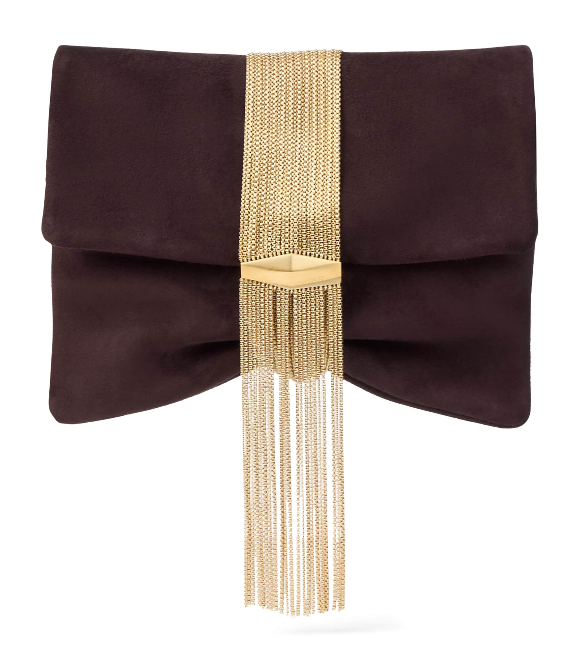 Zandra Suede Embellished Shoulder Bag DEEP MERLOT/GOLD Image 1