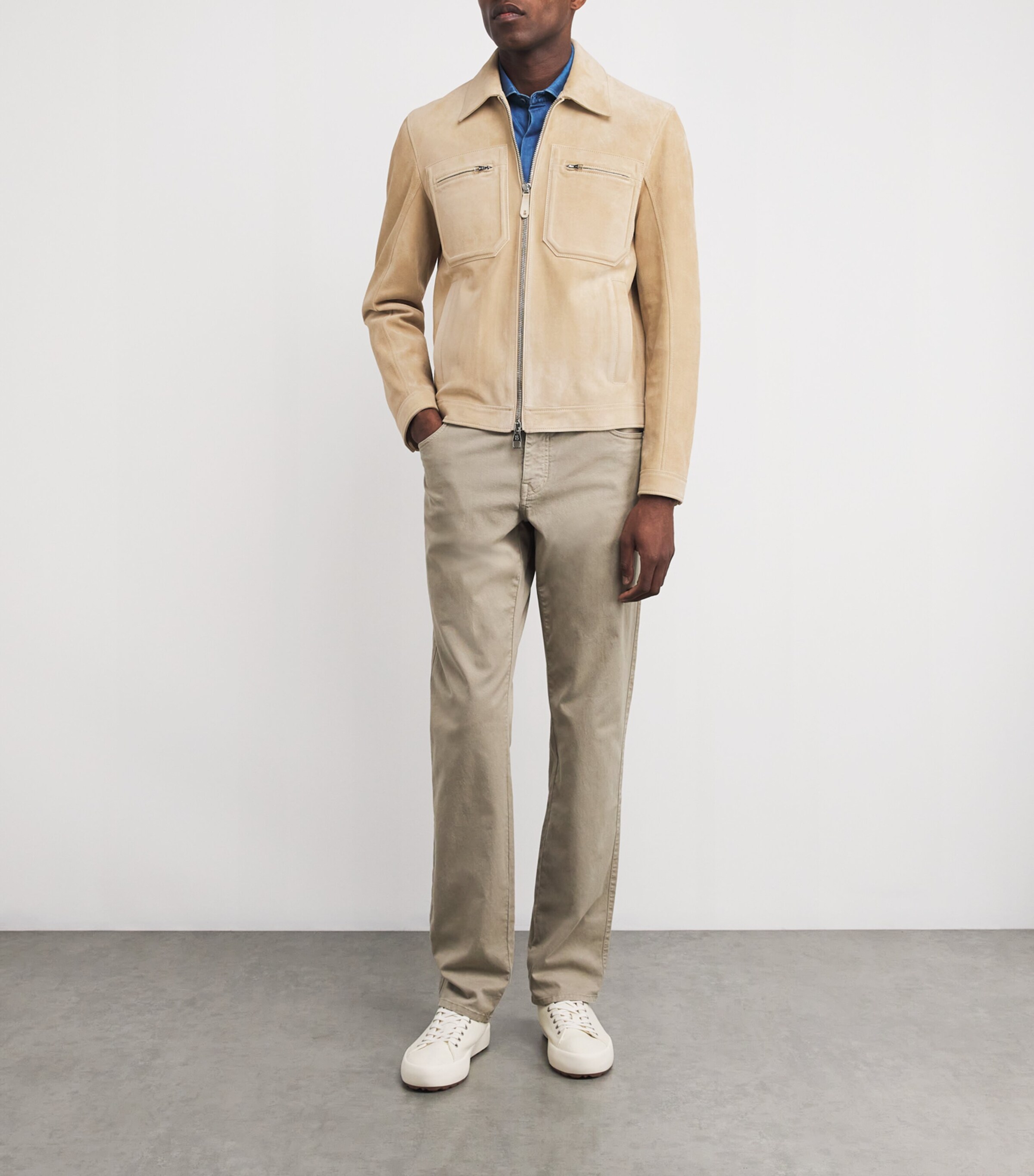 Suede Flight Jacket BISCUIT Image 2