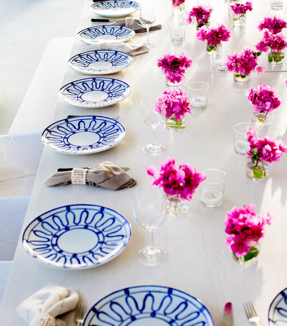 Kyma Serving Platter (36cm) BLUE ON WHITE Image 2