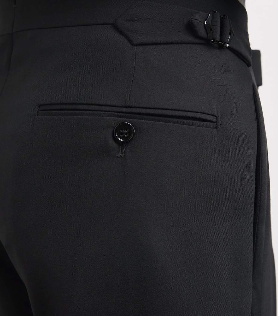Wool Gregory Tuxedo Trousers BLACK Image 6