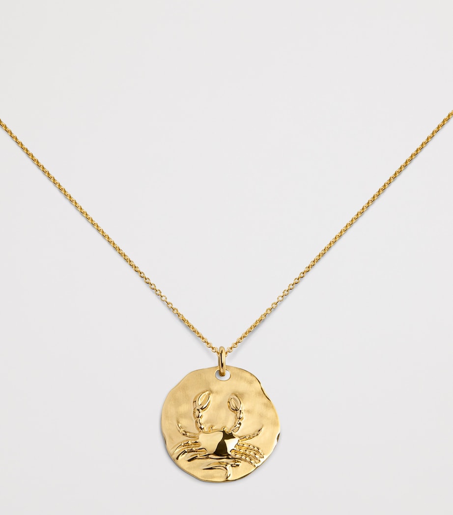 Monica Vinader Gold Vermeil Zodiac Cancer Necklace Gold Vermeil Image 4