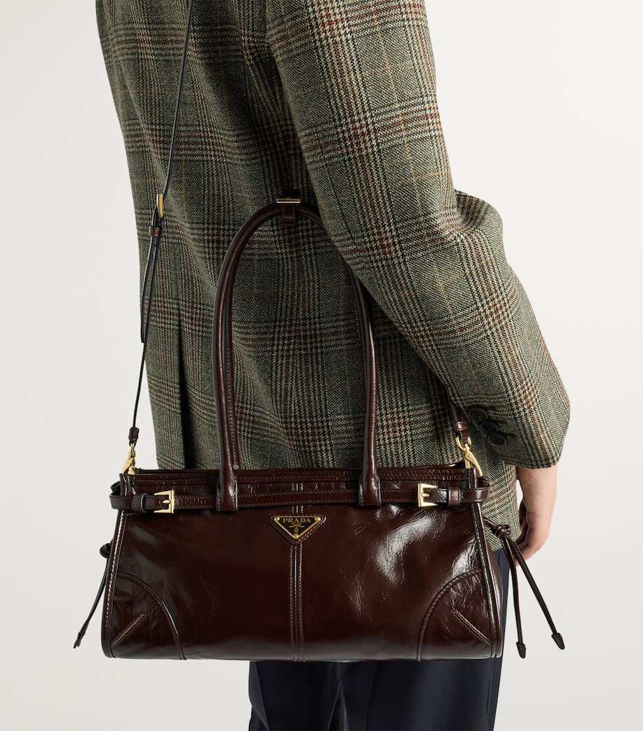 Prada Medium Leather Shoulder Bag Image 4