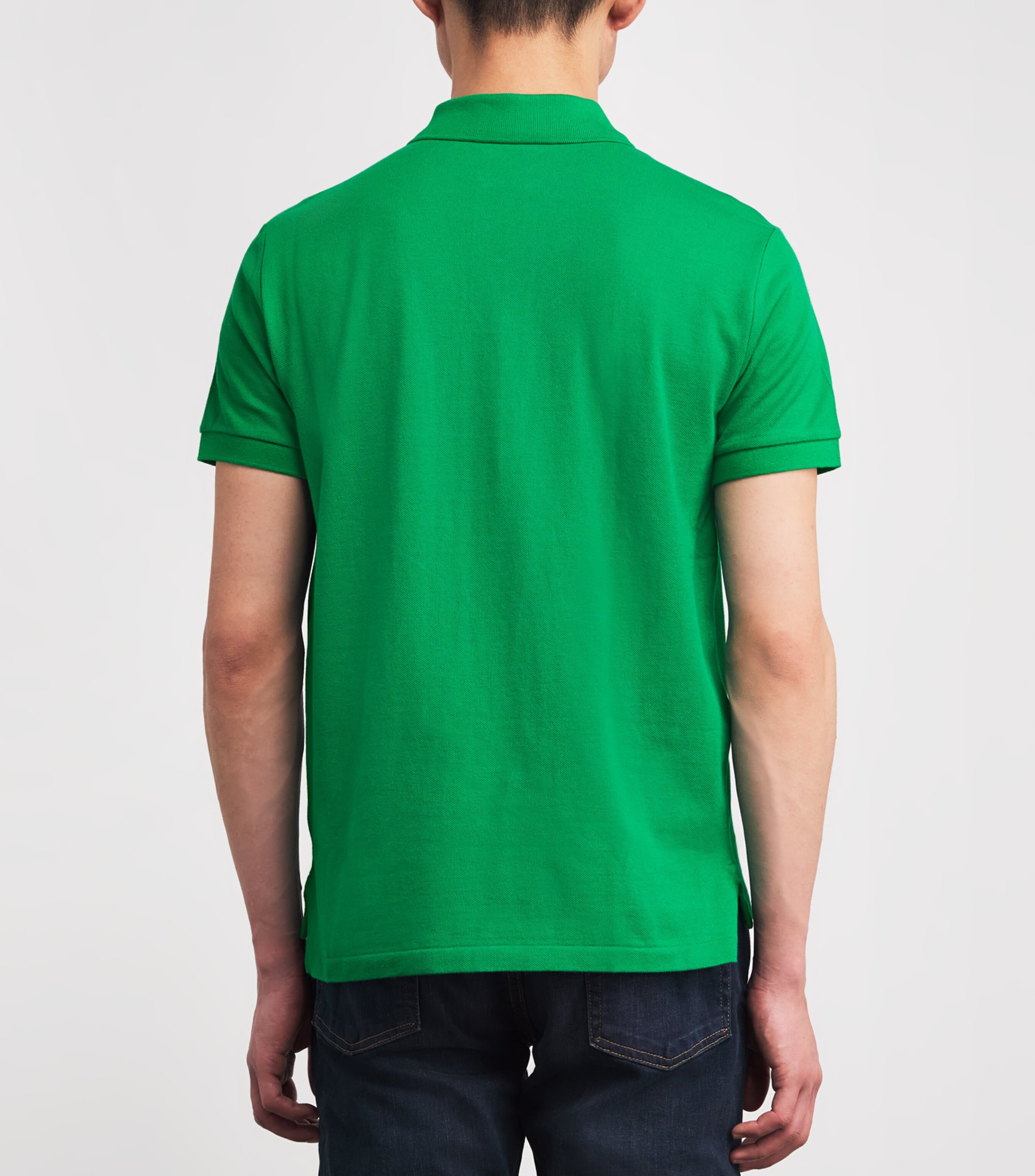 Polo Ralph Lauren Mens Cotton Mesh Custom-Fit Polo Shirt Green Image 4