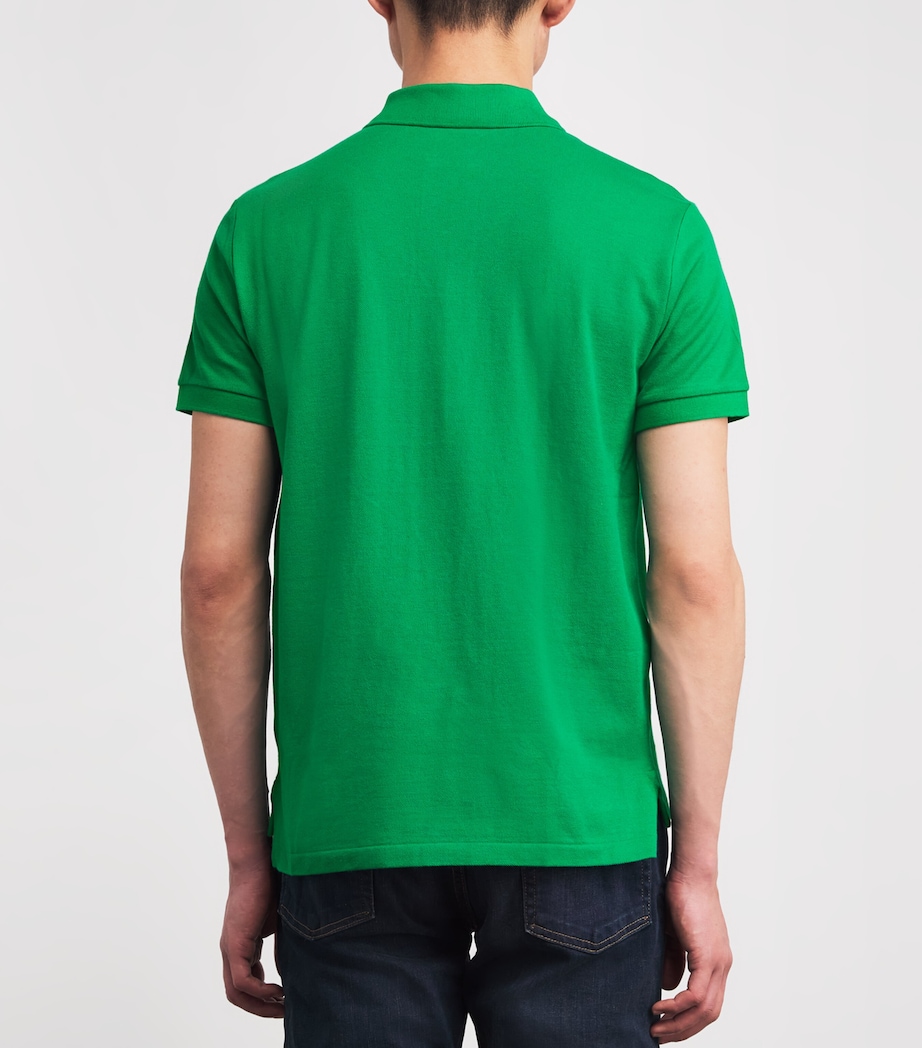 Polo Ralph Lauren Mens Cotton Mesh Custom-Fit Polo Shirt Green Image 4