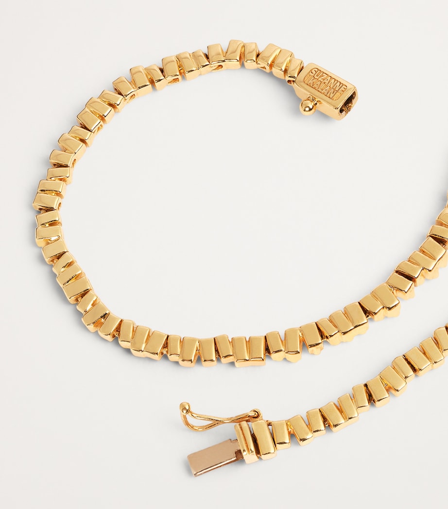 Suzanne Kalan Yellow Gold and Diamond Mini Classic Tennis Necklace Yg/wd Image 5