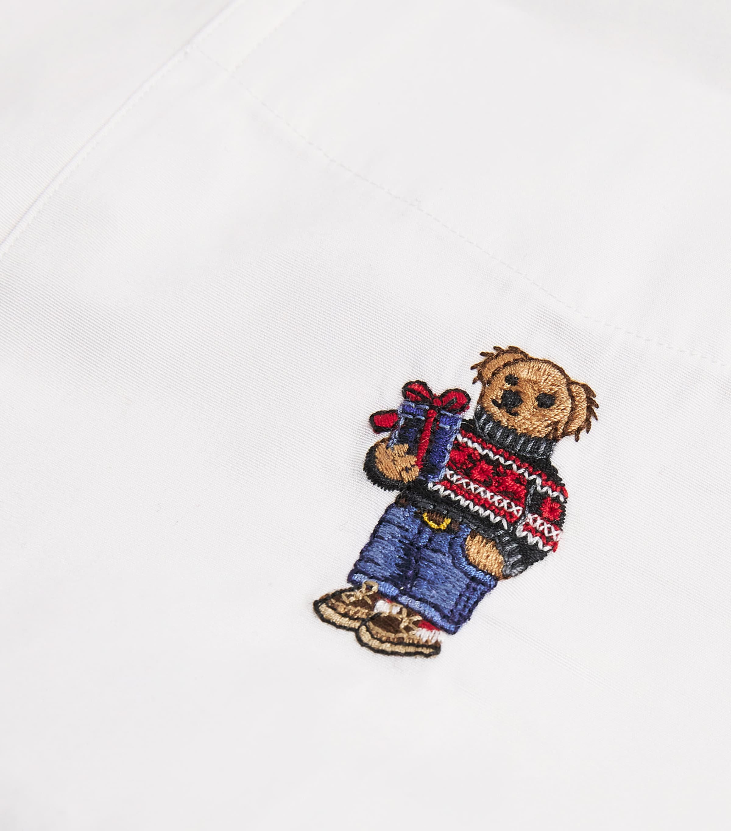 Cotton Poplin Polo Bear Shirt MULTI Image 5