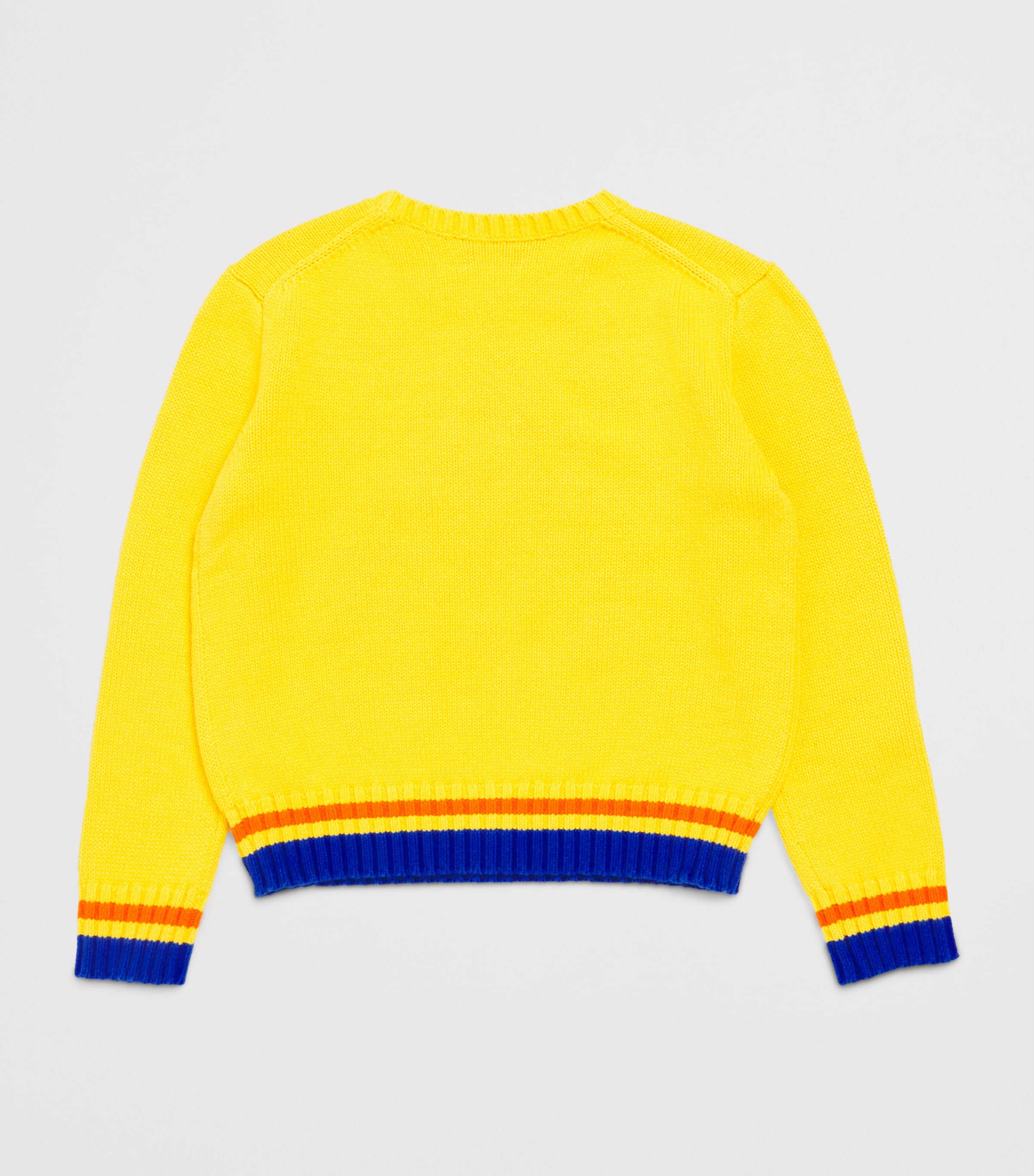 Cotton Polo Sweater (7-14 Years) YELLOW Image 2
