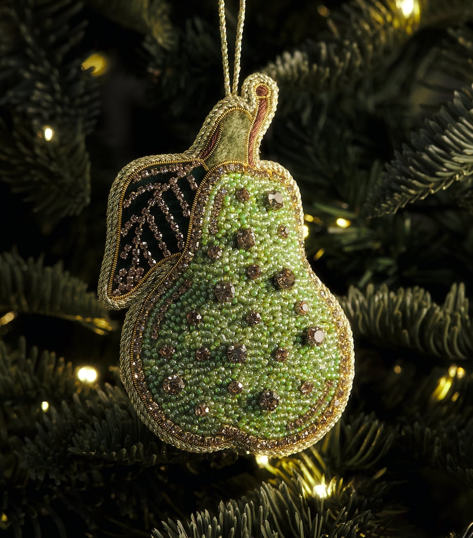 Tinker Tailor Beaded Pear Tree Decoration Greens Image 3