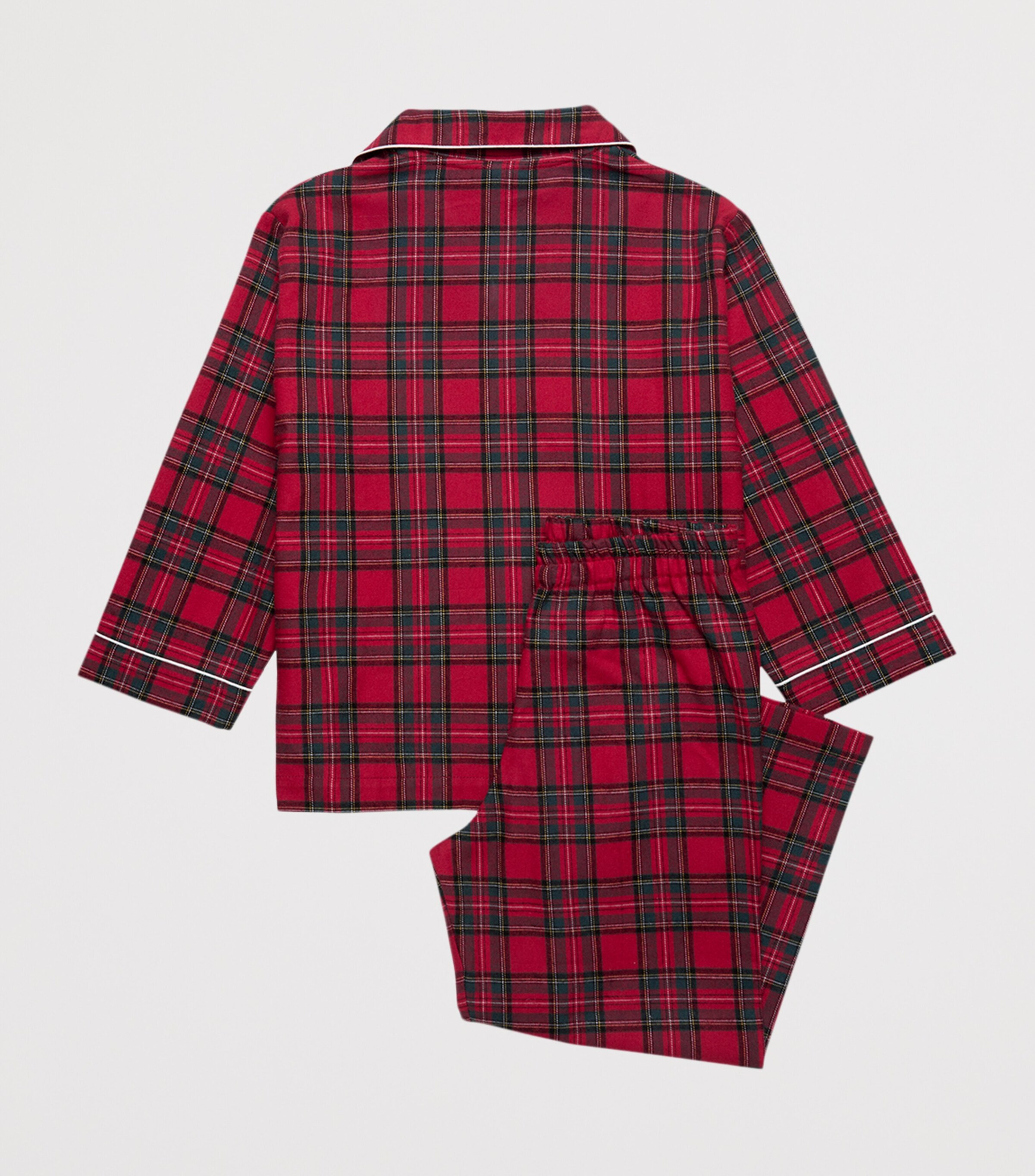 Tartan Reindeer Pyjamas (6-11 Years) RED TARTAN Image 2