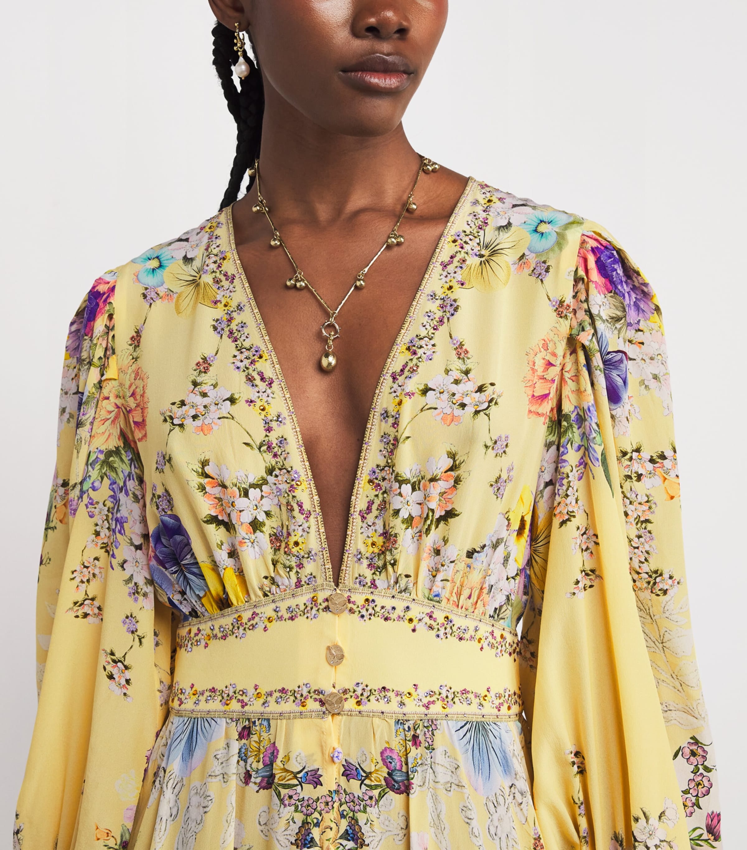 Silk Darling Buds Maxi Dress DARLING BUDS DARLBUD Image 6